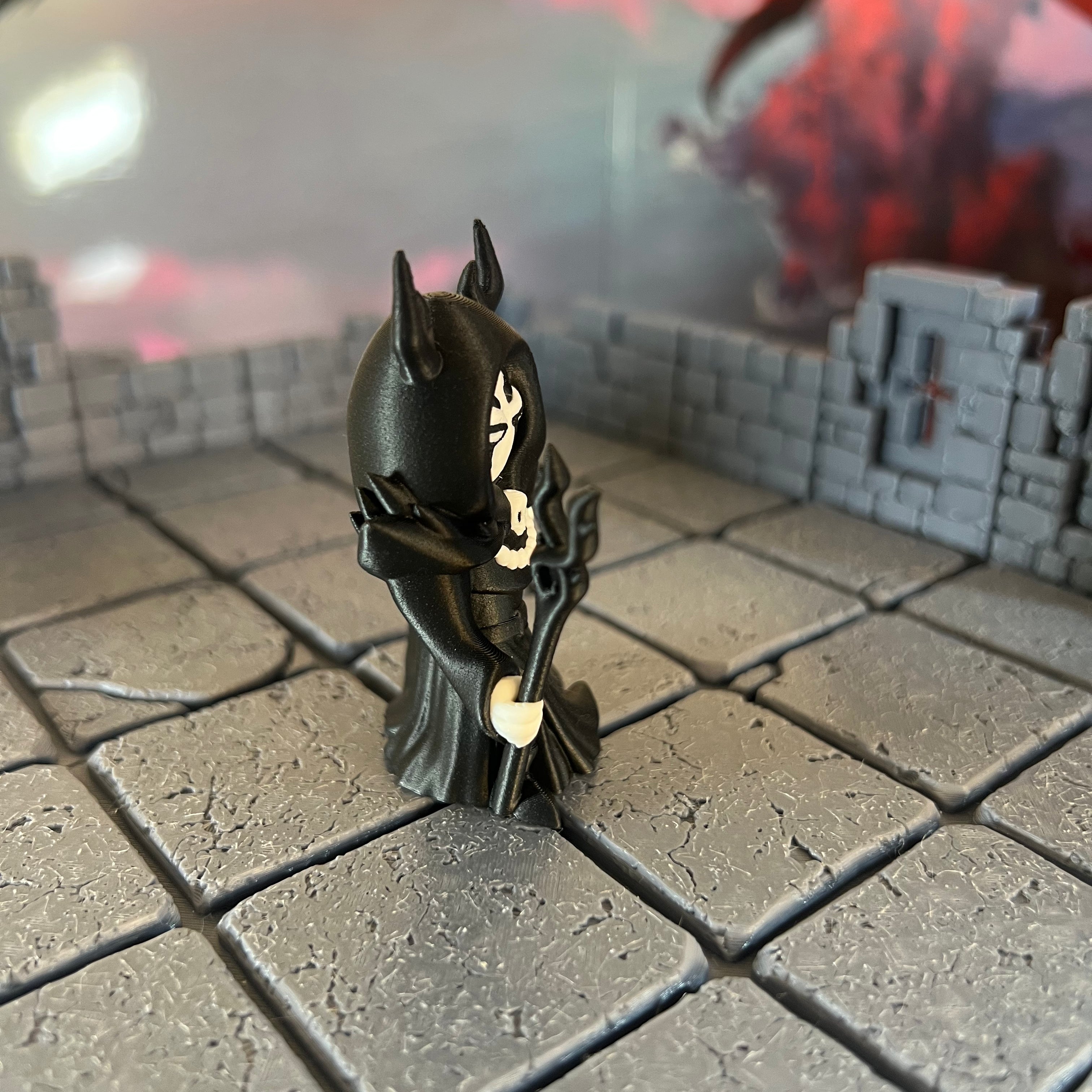 Dark Wizard Magic Sorcerer Multicolour Table Ready Miniature Miniature for Dungeons and Dragons, Pathfinder or other TTRPGs