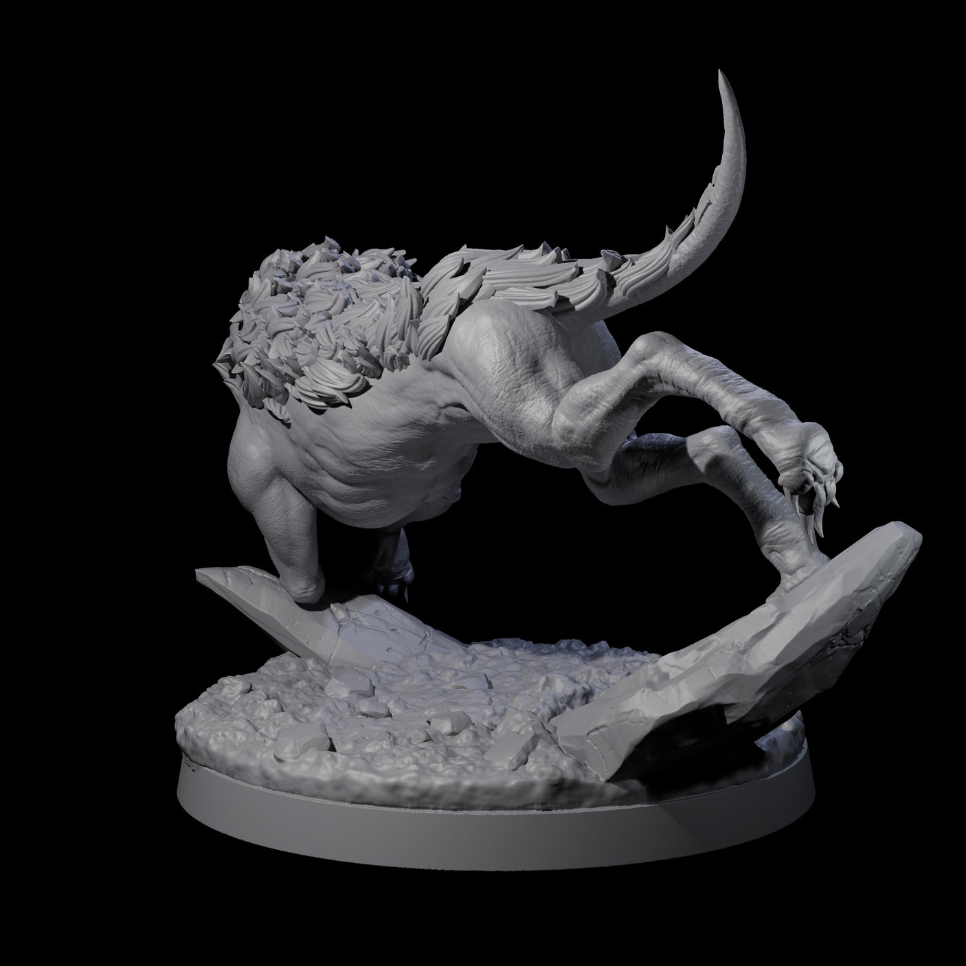 Dastardly Worg B Miniature for Dungeons and Dragons, Pathfinder or other TTRPGs
