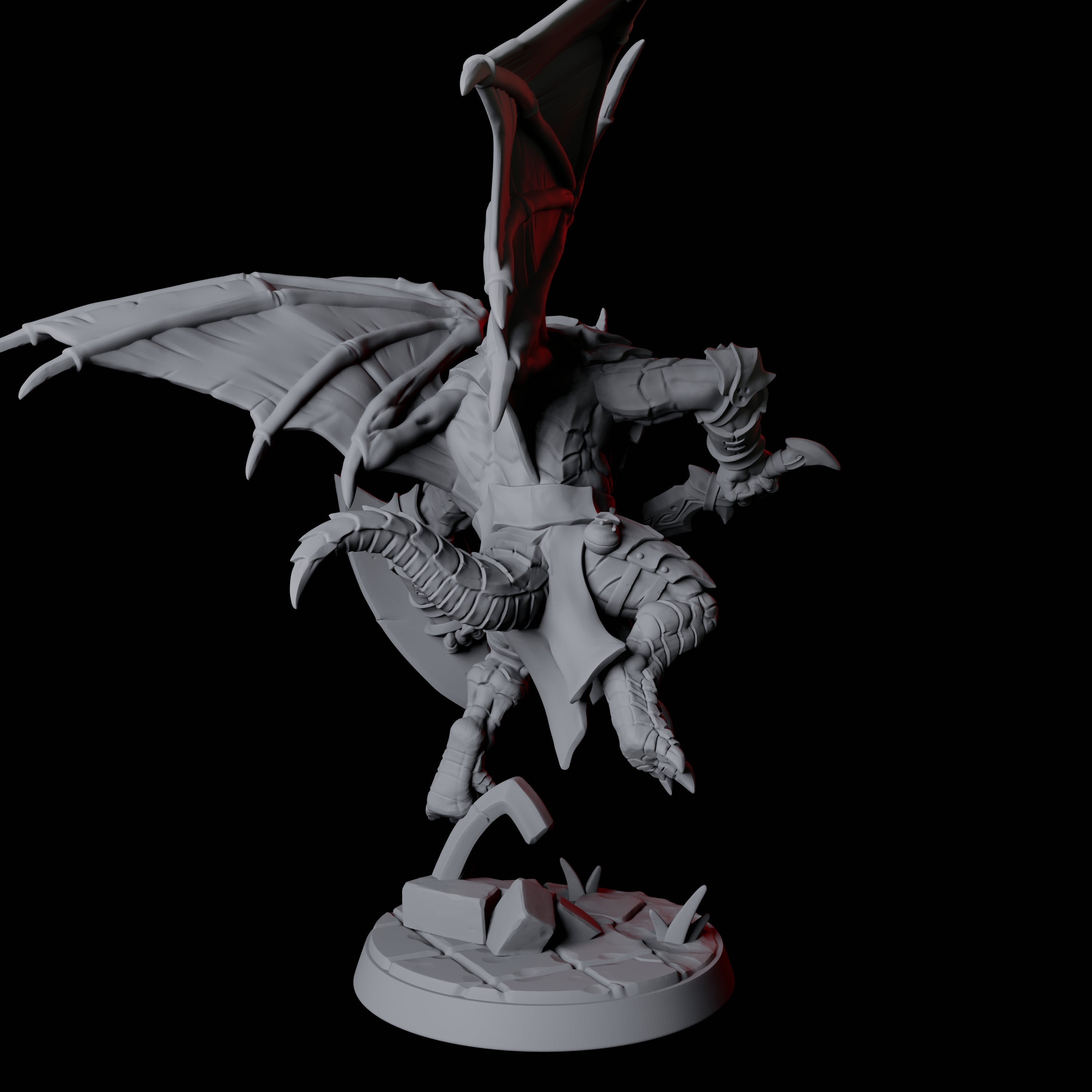 Dauntless Dragonborn Fighter A Miniature for Dungeons and Dragons, Pathfinder or other TTRPGs