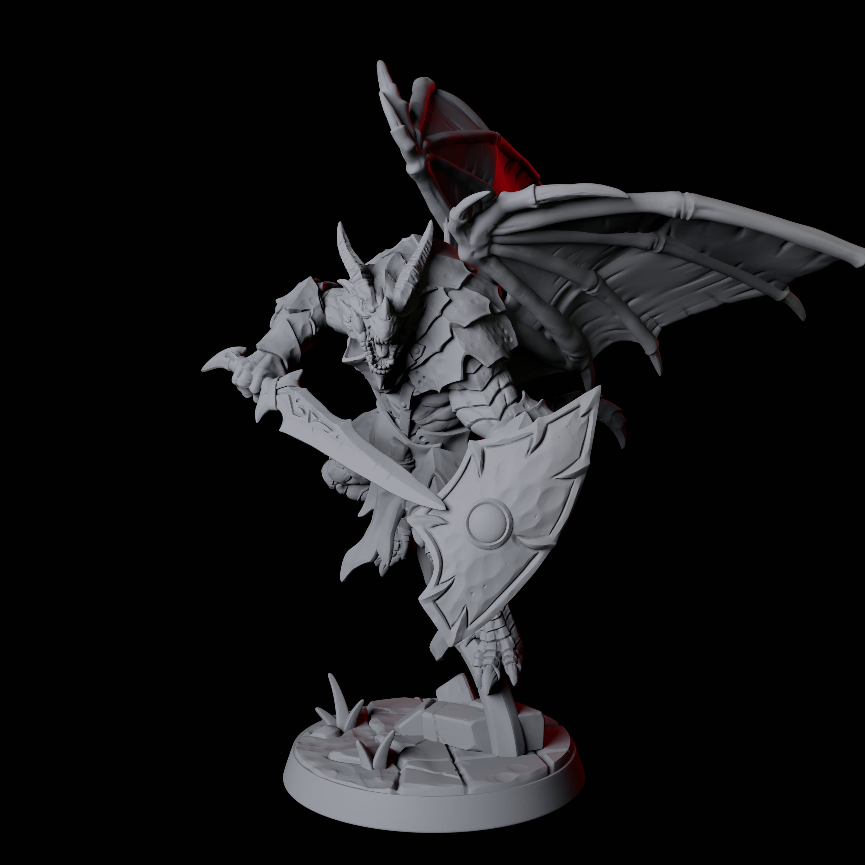 Dauntless Dragonborn Fighter A Miniature for Dungeons and Dragons, Pathfinder or other TTRPGs