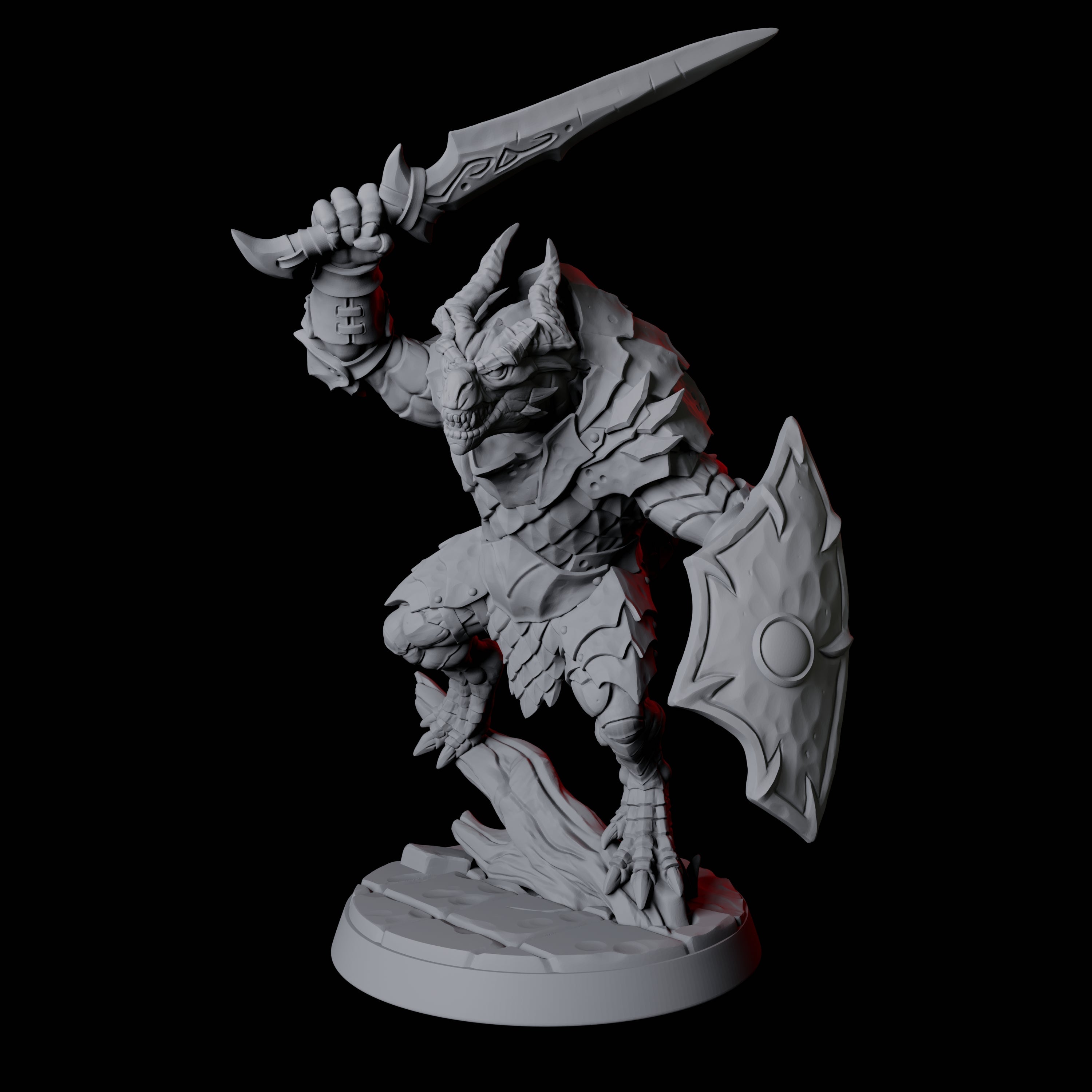Dauntless Dragonborn Fighter D Miniature for Dungeons and Dragons, Pathfinder or other TTRPGs