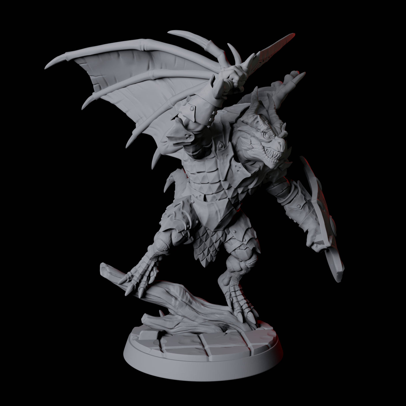 Dauntless Dragonborn Fighter D Miniature for Dungeons and Dragons, Pathfinder or other TTRPGs