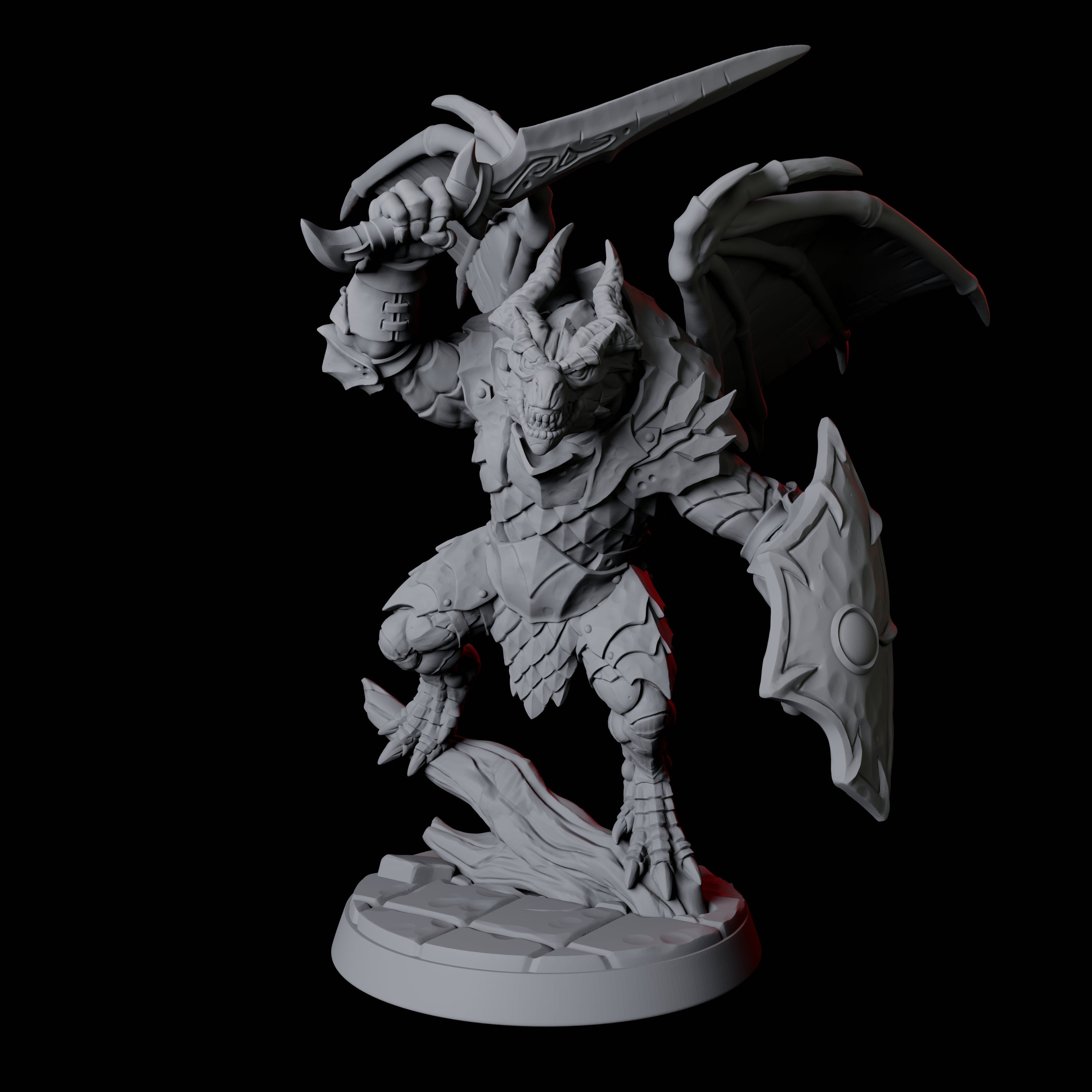 Dauntless Dragonborn Fighter D Miniature for Dungeons and Dragons, Pathfinder or other TTRPGs