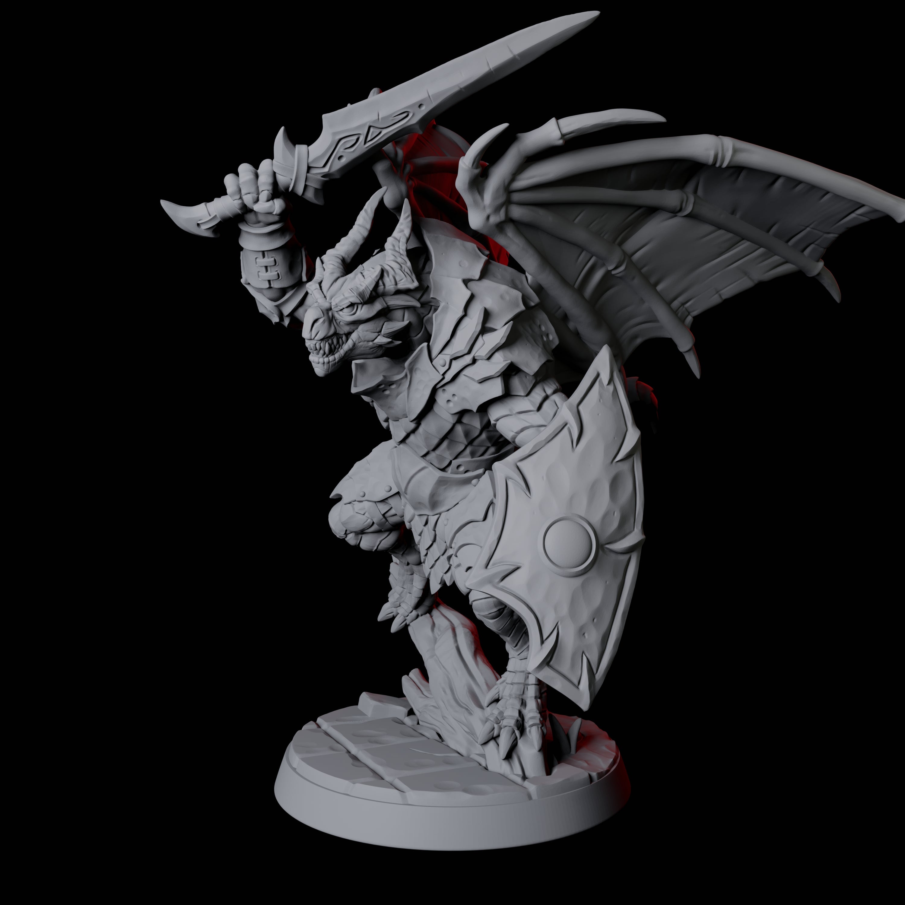 Dauntless Dragonborn Fighter D Miniature for Dungeons and Dragons, Pathfinder or other TTRPGs