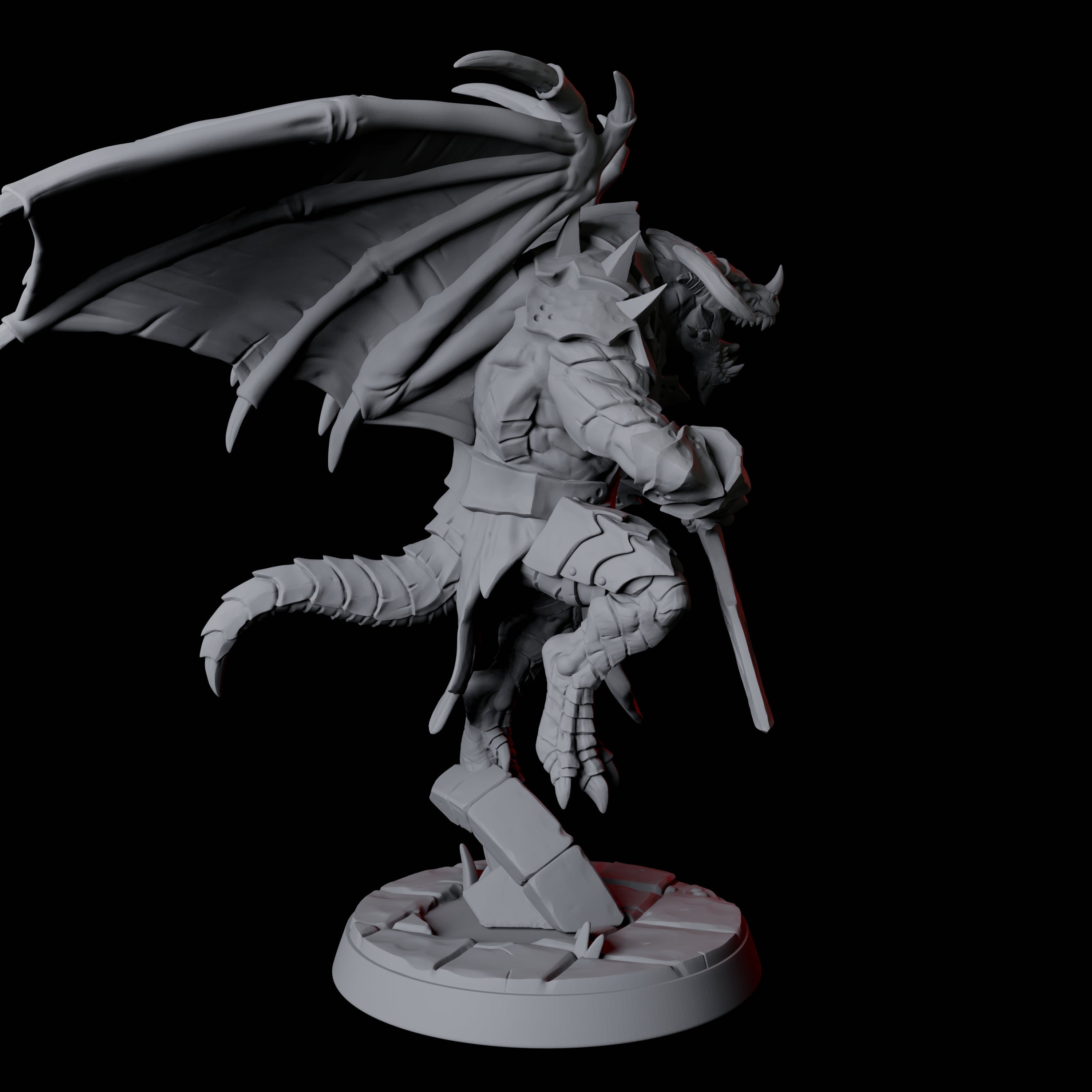 Dauntless Dragonborn Fighter E Miniature for Dungeons and Dragons, Pathfinder or other TTRPGs