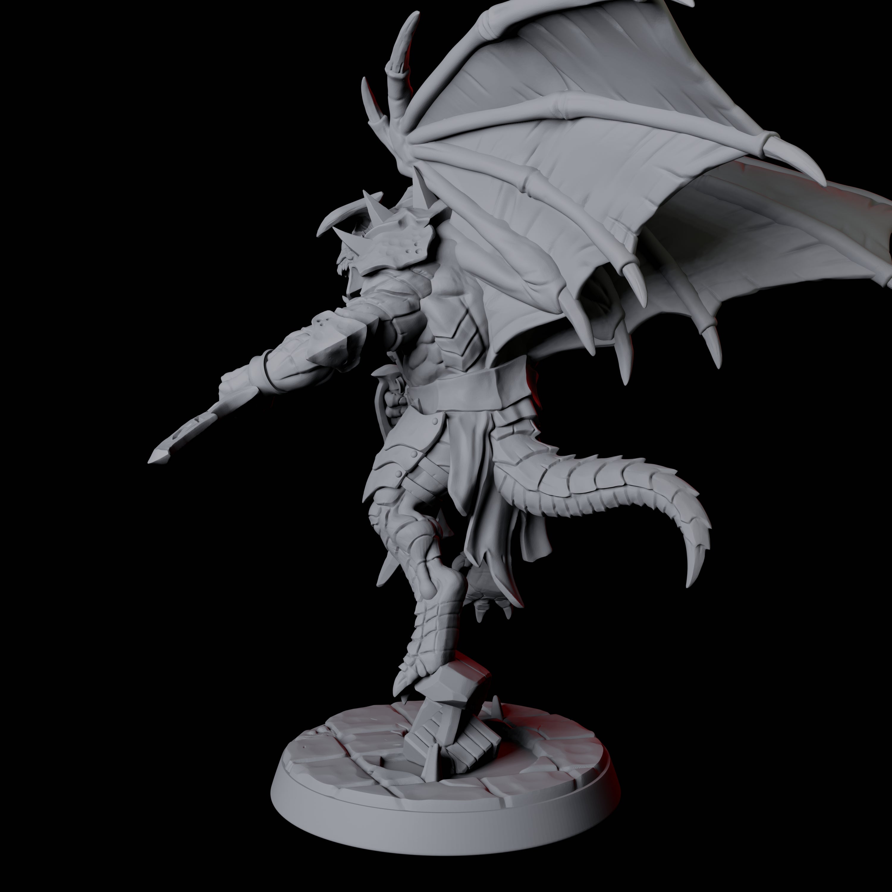 Dauntless Dragonborn Fighter E Miniature for Dungeons and Dragons, Pathfinder or other TTRPGs