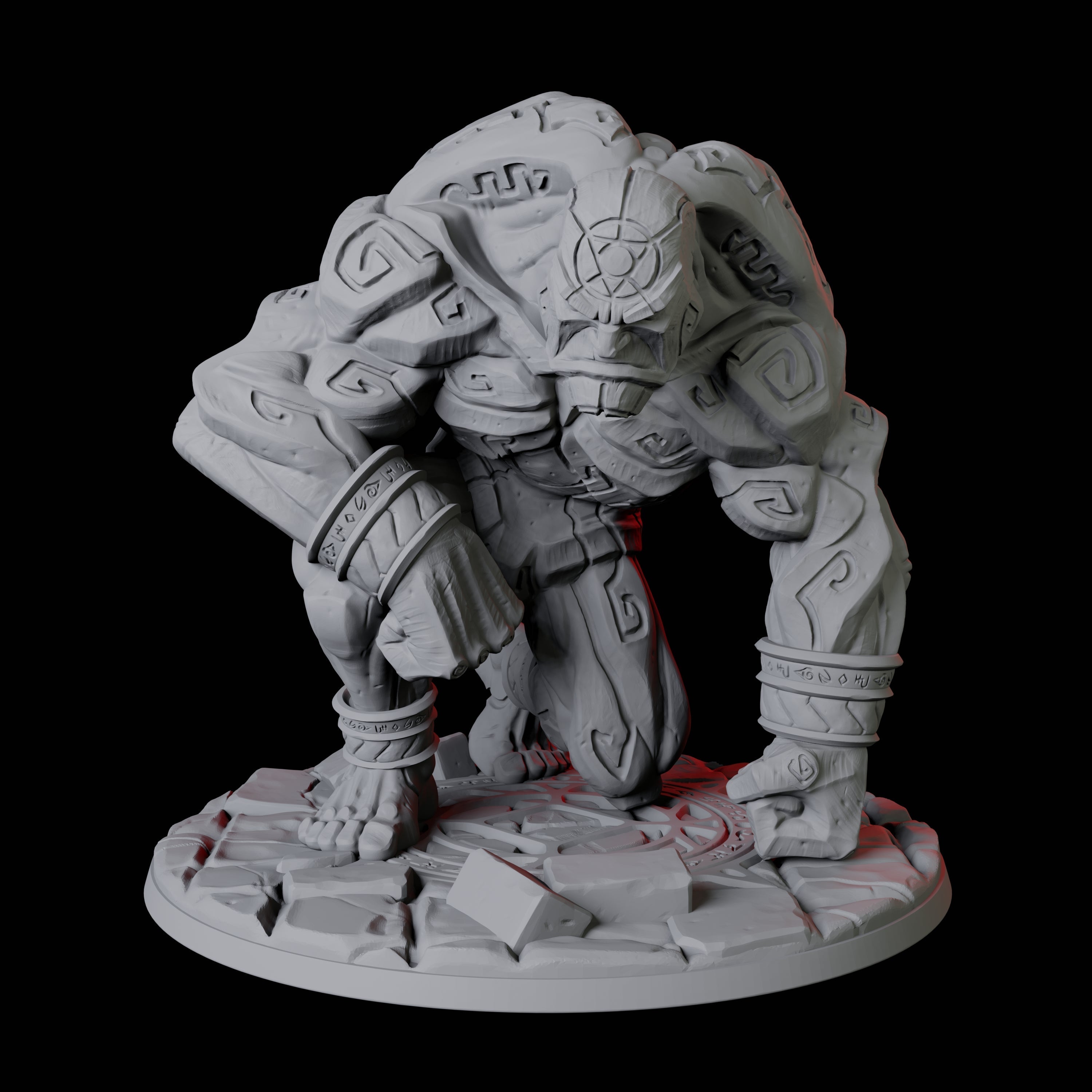 Deactivated Stone Golem Miniature for Dungeons and Dragons, Pathfinder or other TTRPGs