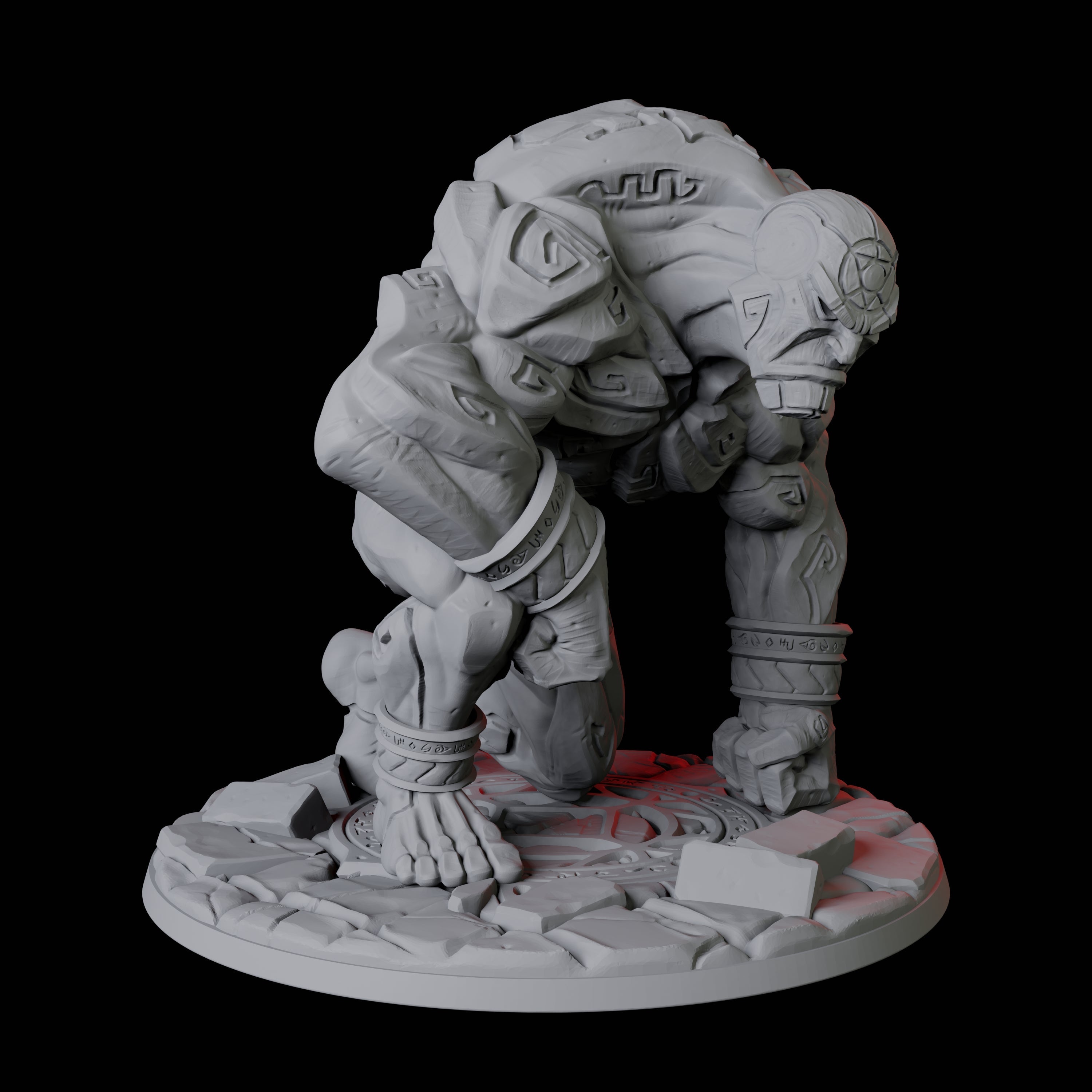 Deactivated Stone Golem Miniature for Dungeons and Dragons, Pathfinder or other TTRPGs