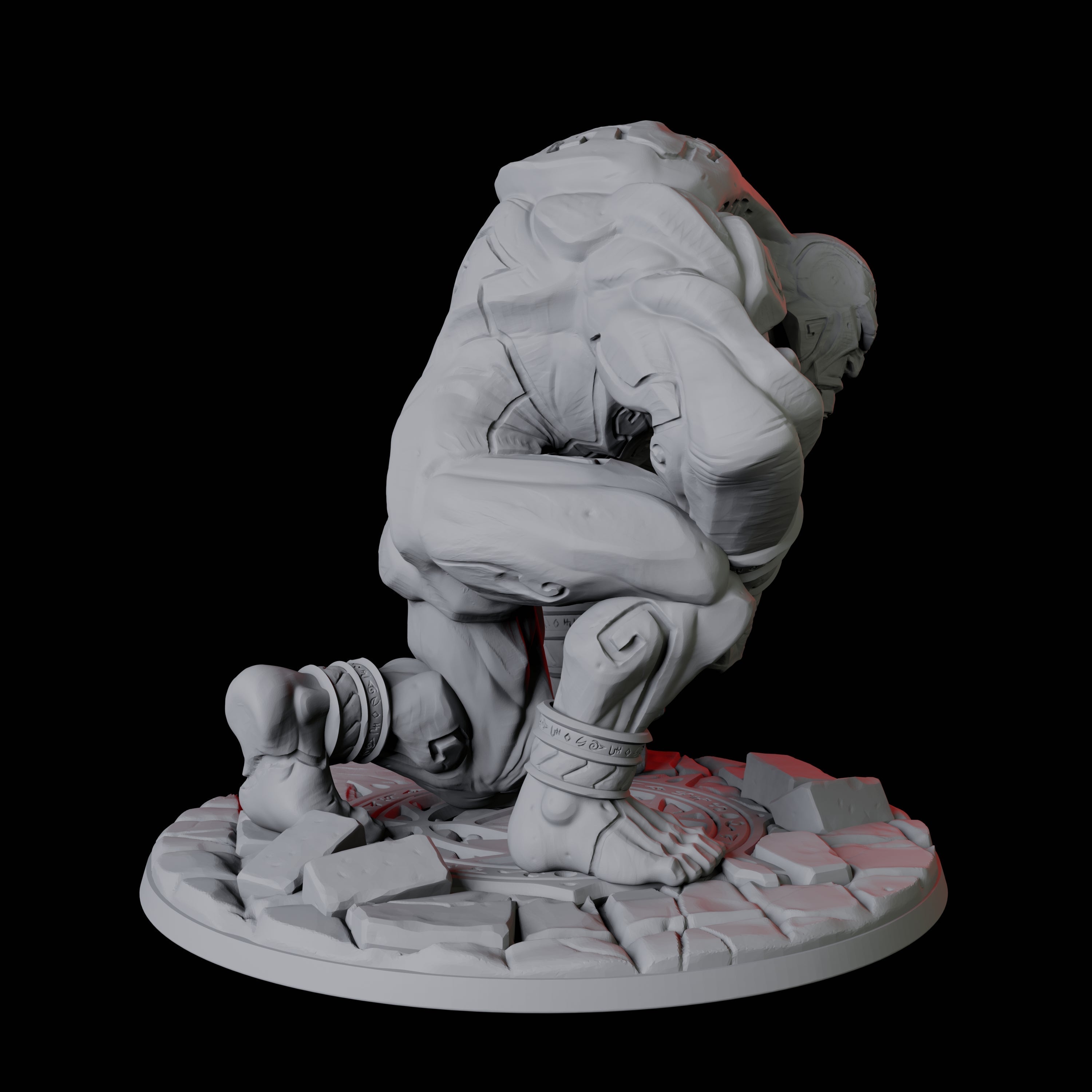 Deactivated Stone Golem Miniature for Dungeons and Dragons, Pathfinder or other TTRPGs