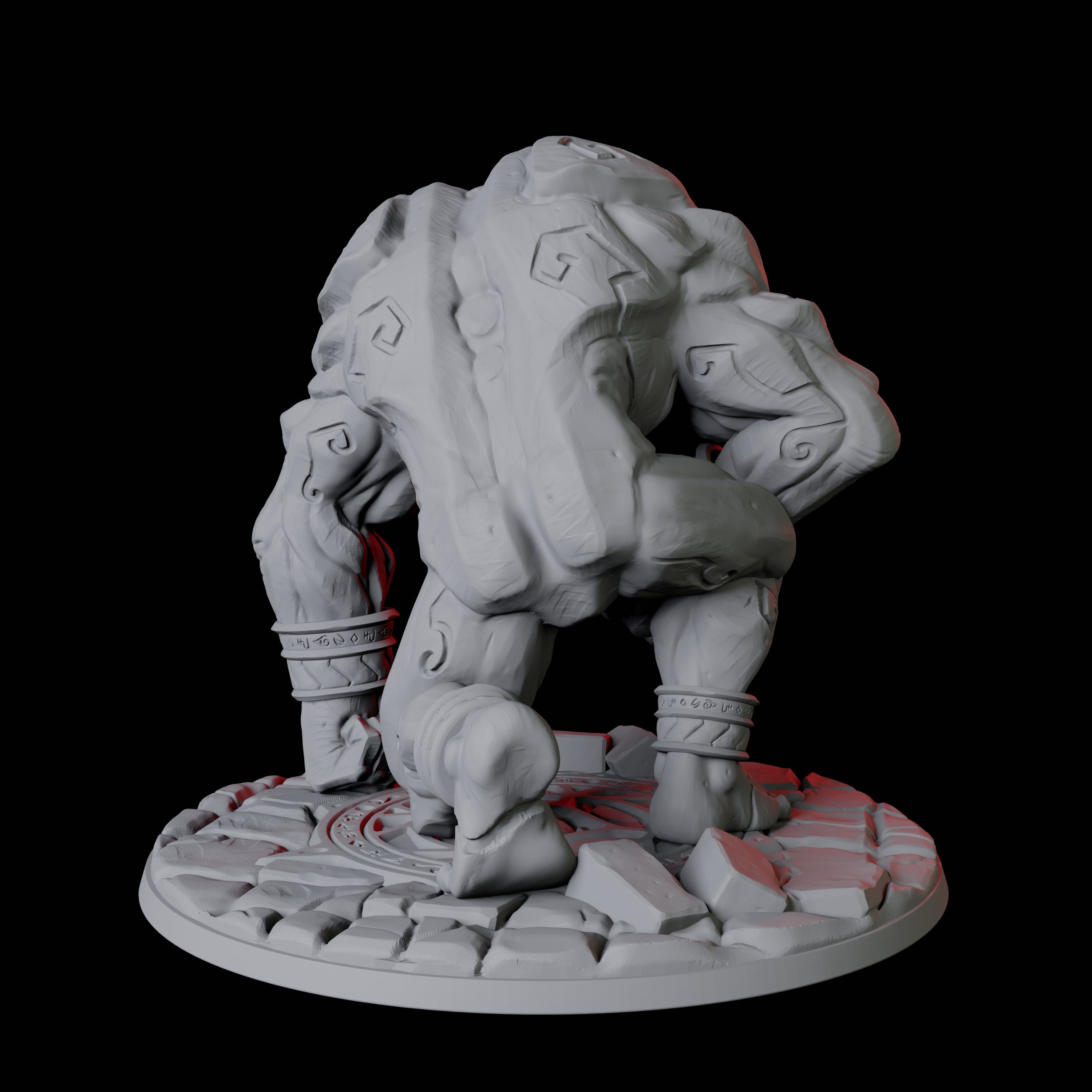 Deactivated Stone Golem Miniature for Dungeons and Dragons, Pathfinder or other TTRPGs