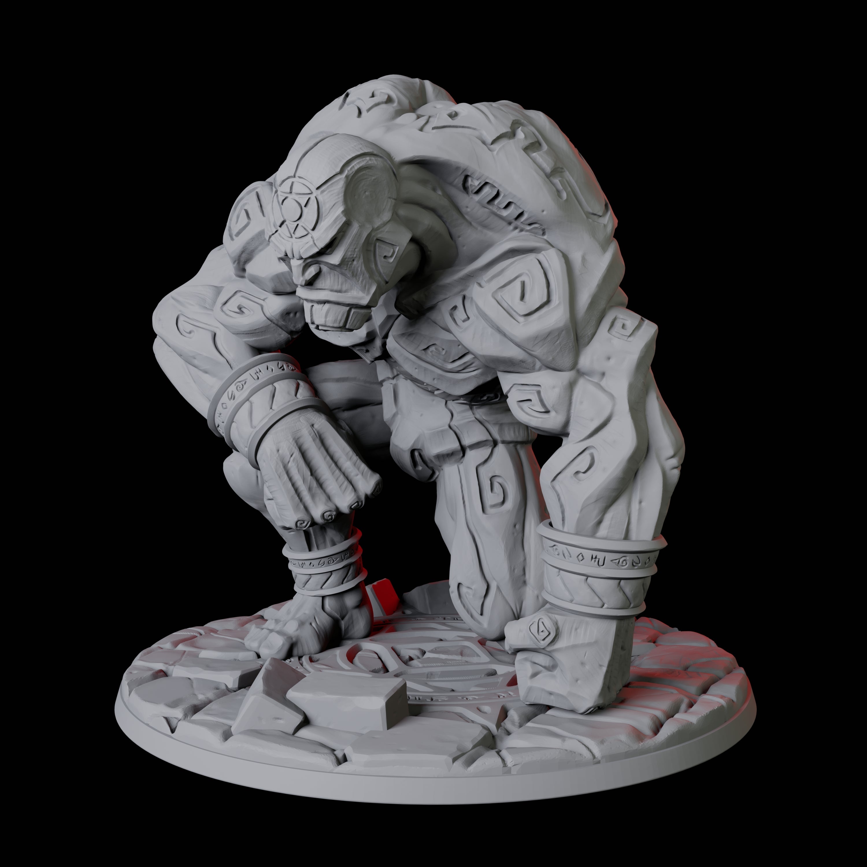 Deactivated Stone Golem Miniature for Dungeons and Dragons, Pathfinder or other TTRPGs