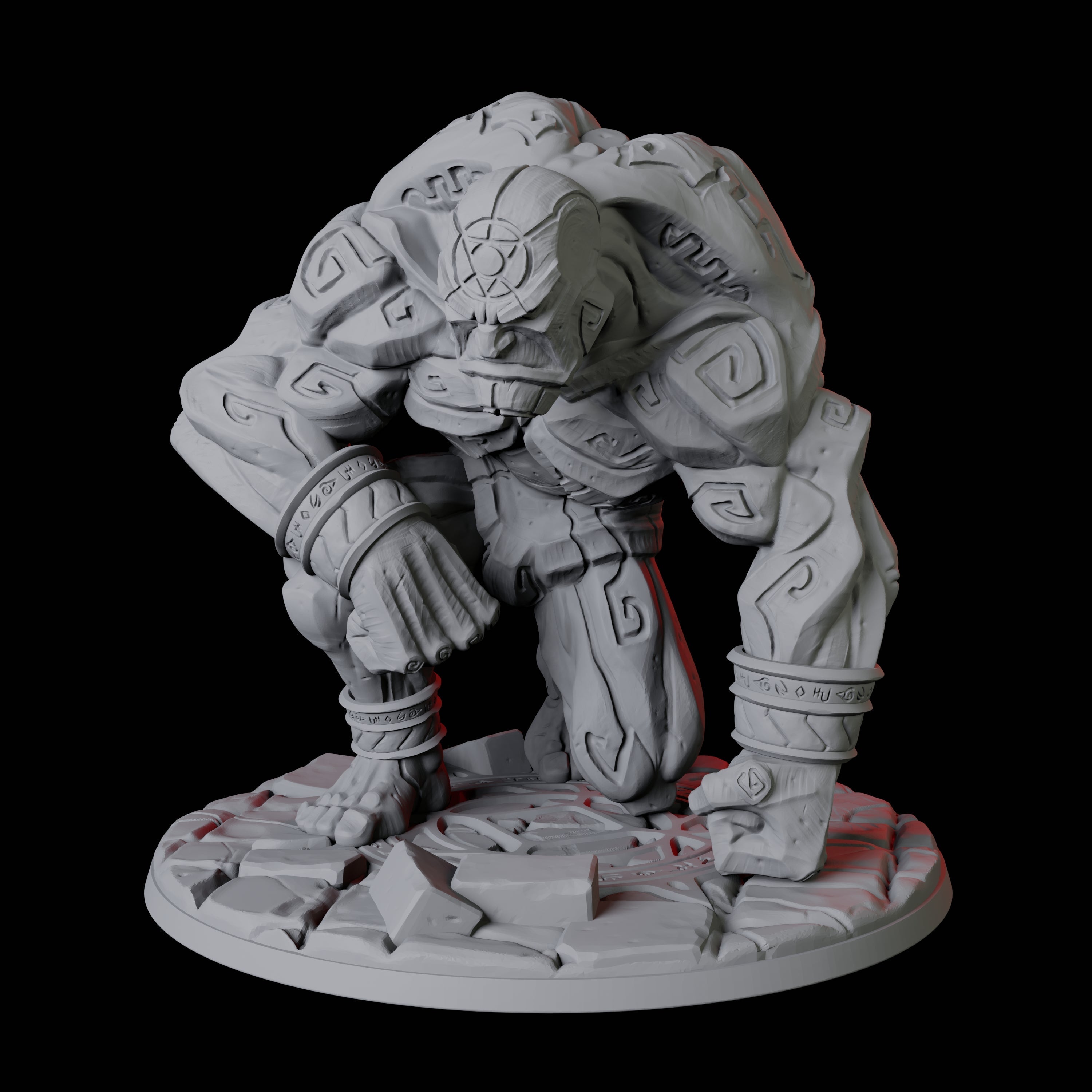 Deactivated Stone Golem Miniature for Dungeons and Dragons, Pathfinder or other TTRPGs