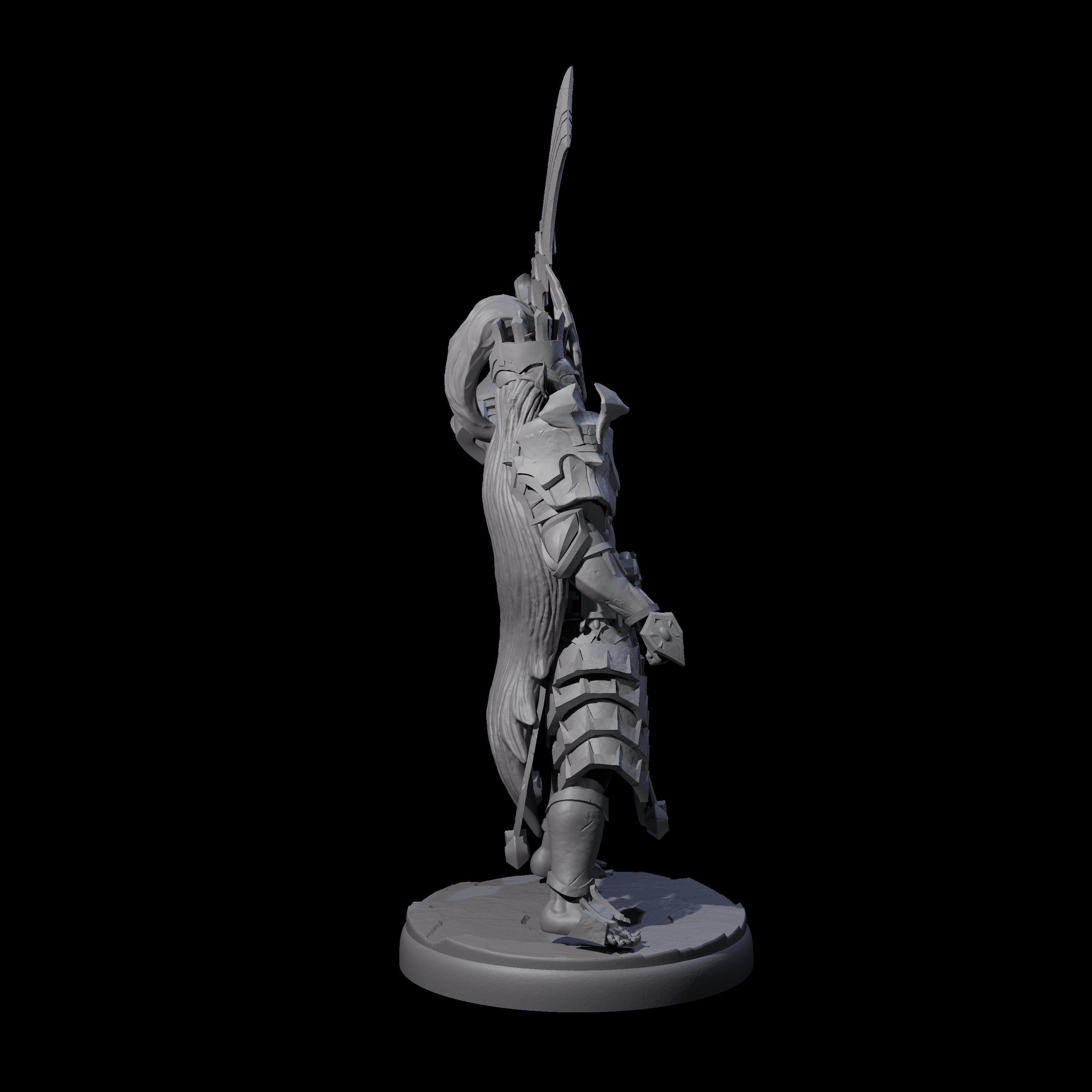 Deadly Dark Elf Marauder Champion Miniature for Dungeons and Dragons, Pathfinder or other TTRPGs