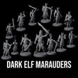 Deadly Dark Elf Marauder Company Miniature for Dungeons and Dragons, Pathfinder or other TTRPGs