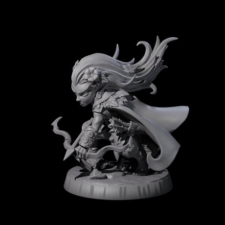 Deadly Forest Halfling Hunter Miniature for Dungeons and Dragons, Pathfinder or other TTRPGs