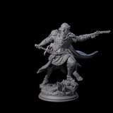 Deadly Human Gunslinger Miniature for Dungeons and Dragons, Pathfinder or other TTRPGs