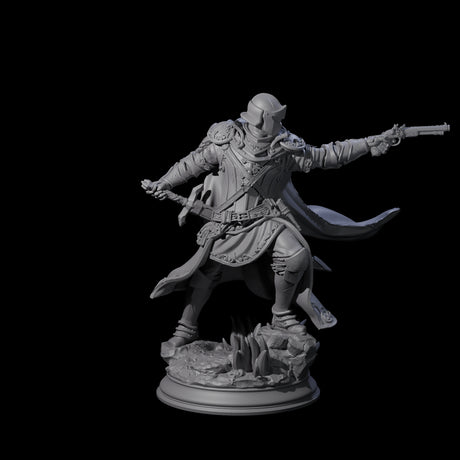 Deadly Human Gunslinger Miniature for Dungeons and Dragons, Pathfinder or other TTRPGs