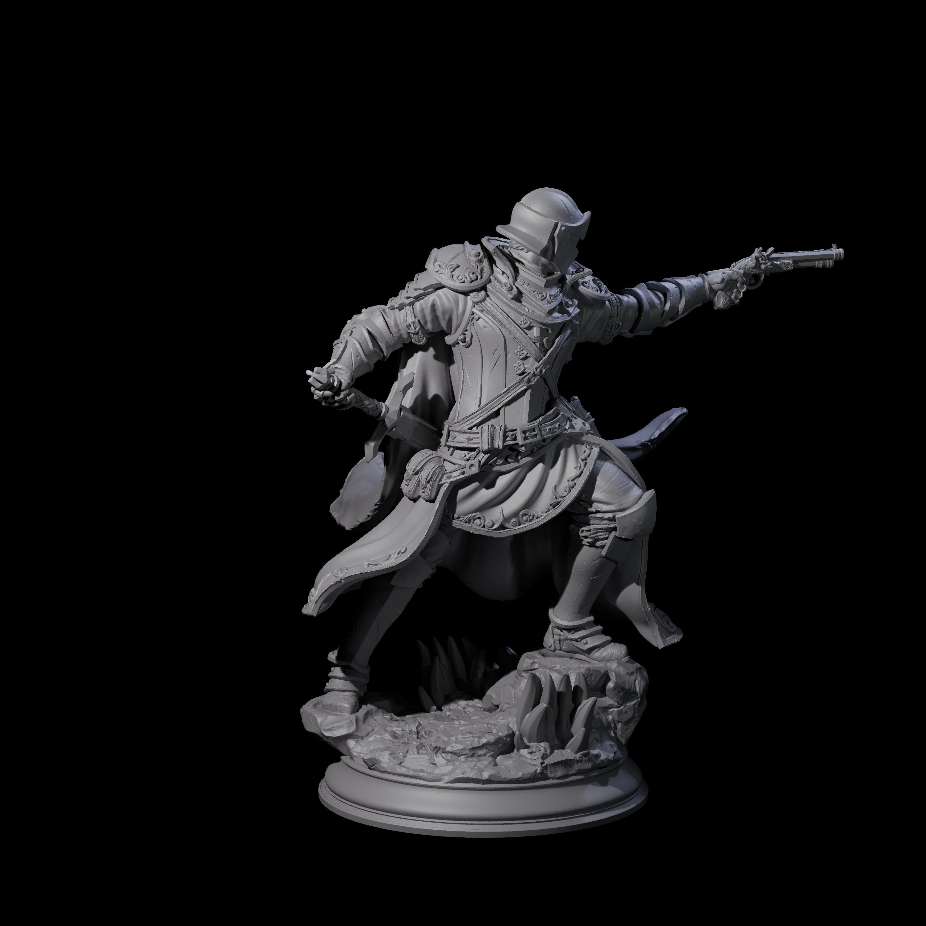 Deadly Human Gunslinger Miniature for Dungeons and Dragons, Pathfinder or other TTRPGs