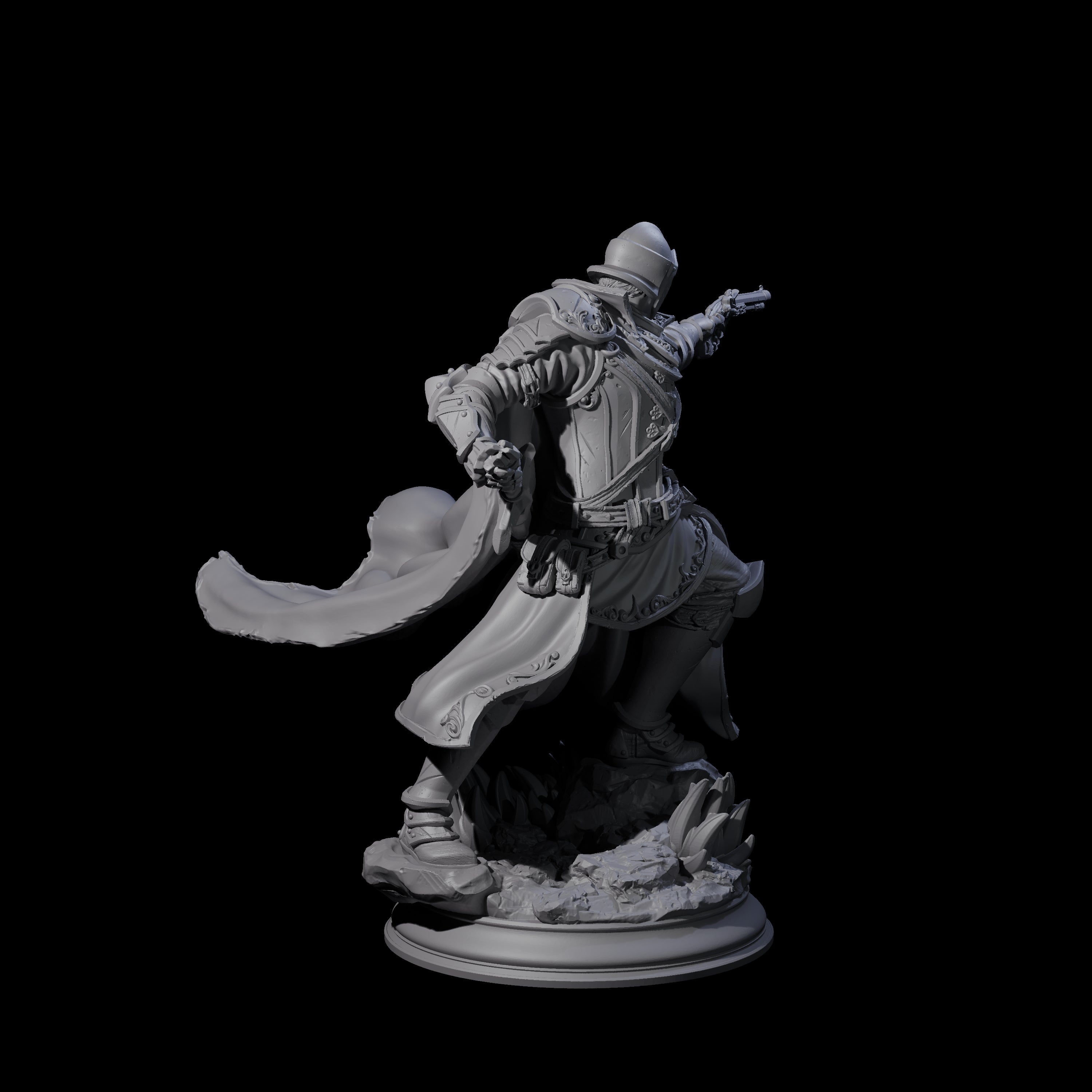 Deadly Human Gunslinger Miniature for Dungeons and Dragons, Pathfinder or other TTRPGs