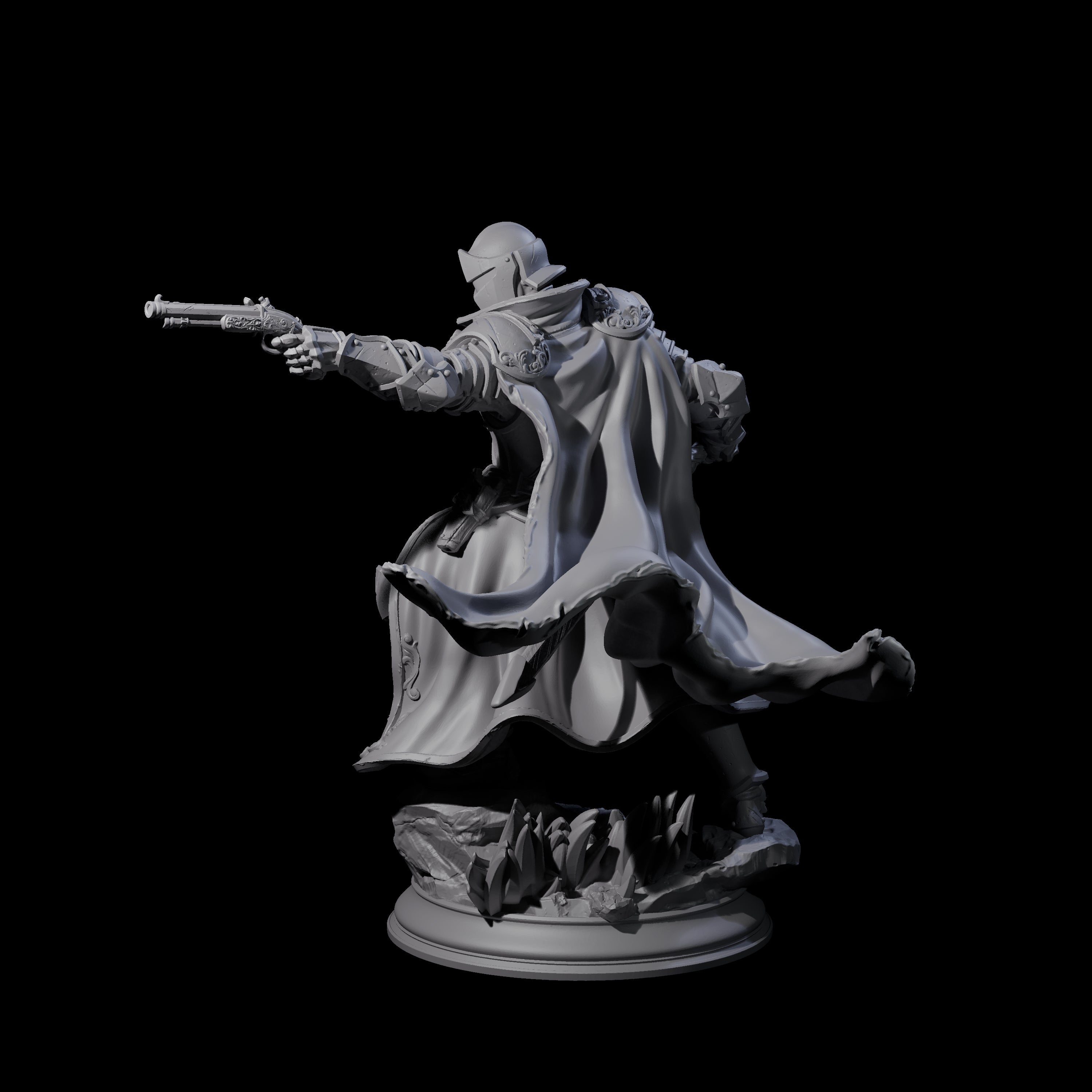Deadly Human Gunslinger Miniature for Dungeons and Dragons, Pathfinder or other TTRPGs