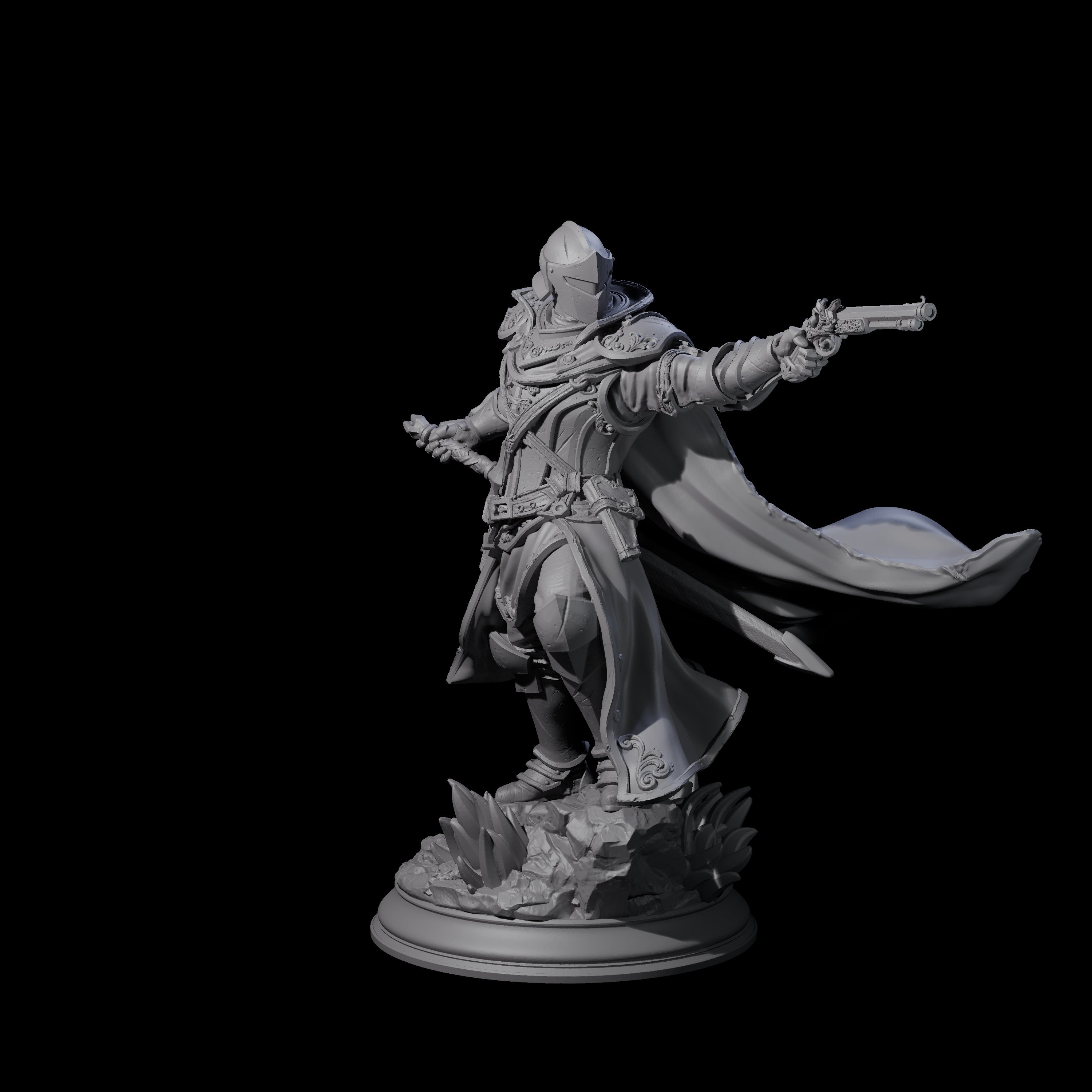 Deadly Human Gunslinger Miniature for Dungeons and Dragons, Pathfinder or other TTRPGs