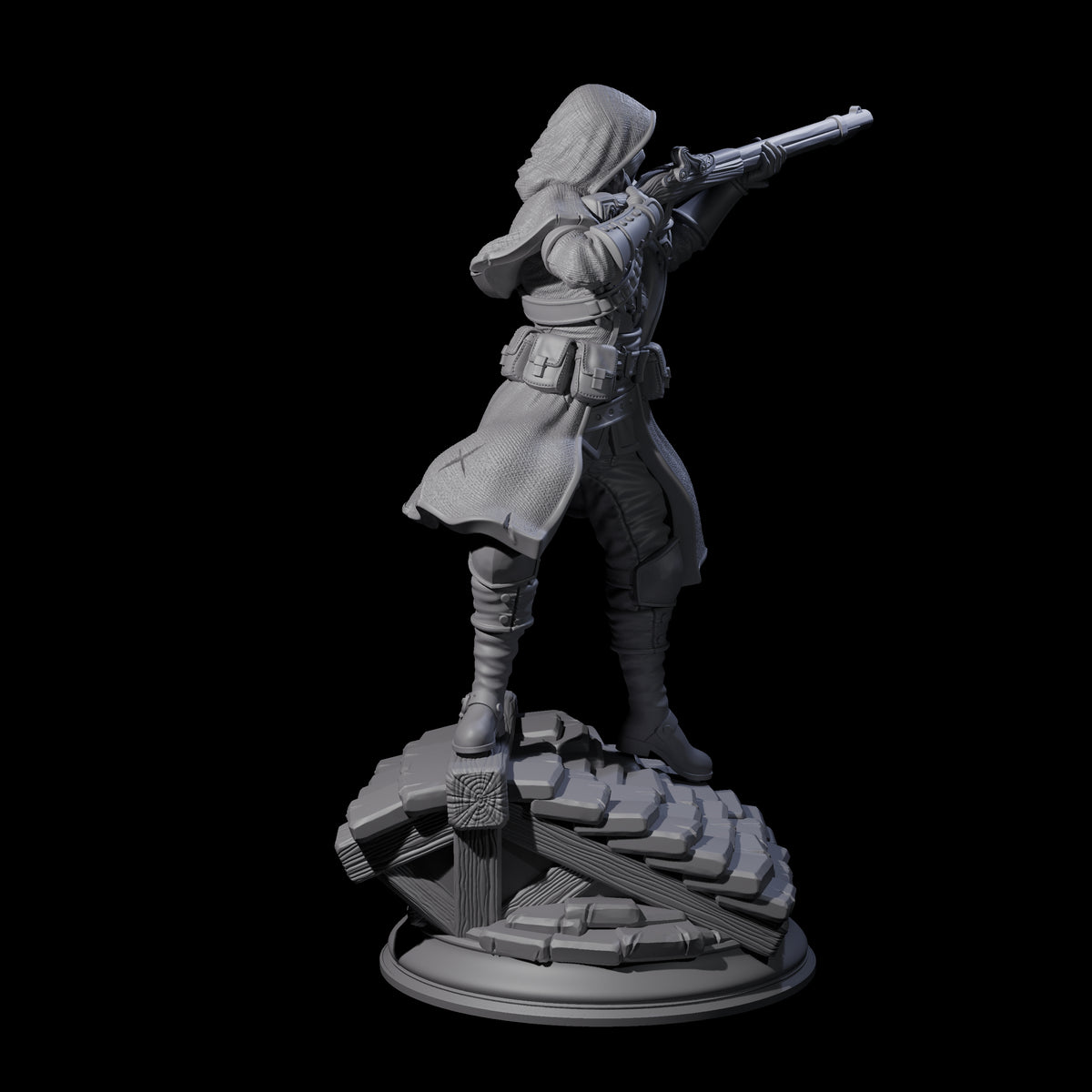 Deadly Human Sniper Miniature for Dungeons and Dragons, Pathfinder or other TTRPGs