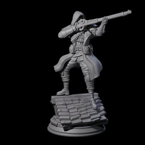 Deadly Human Sniper Miniature for Dungeons and Dragons, Pathfinder or other TTRPGs