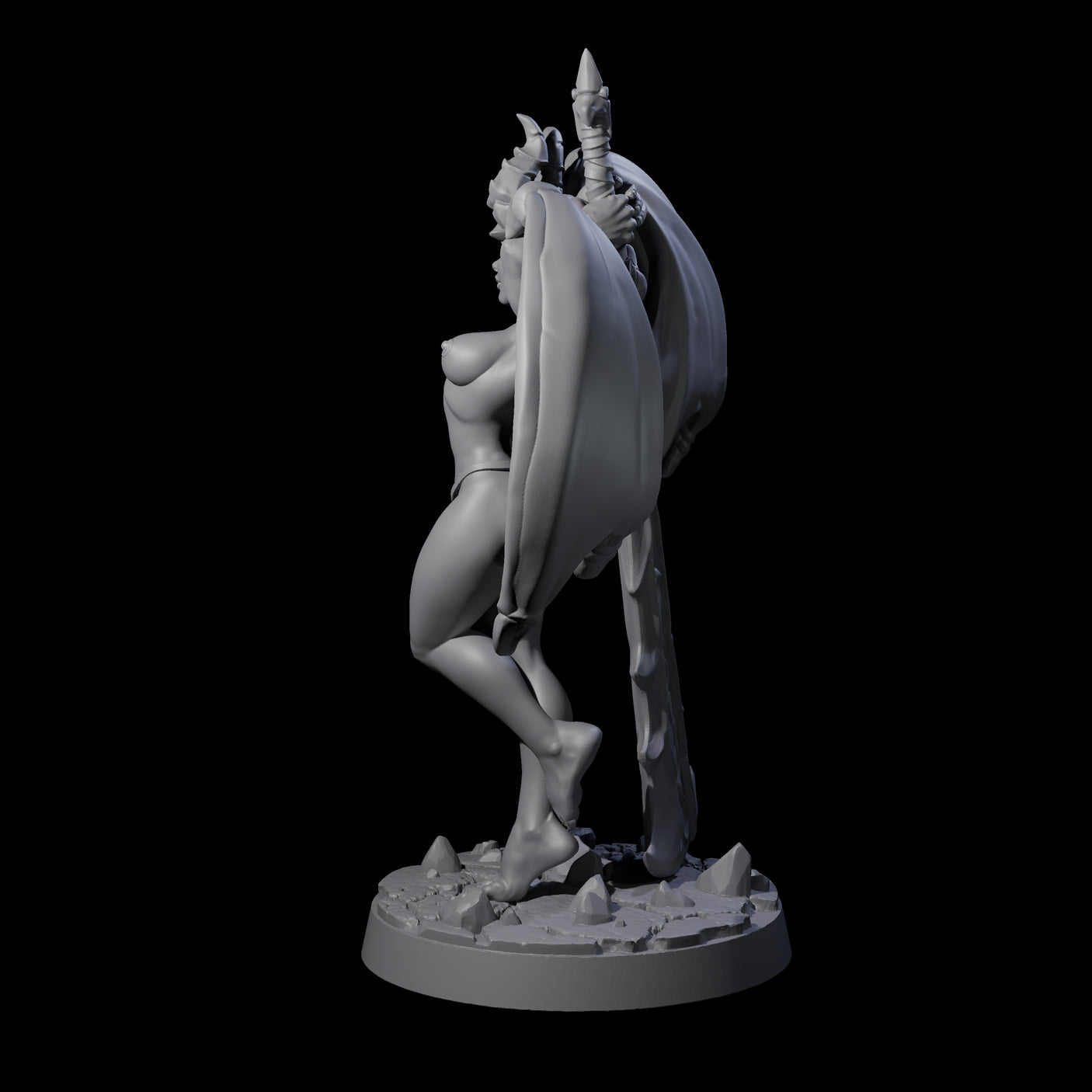 Deadly Succubus Miniature for Dungeons and Dragons, Pathfinder or other TTRPGs