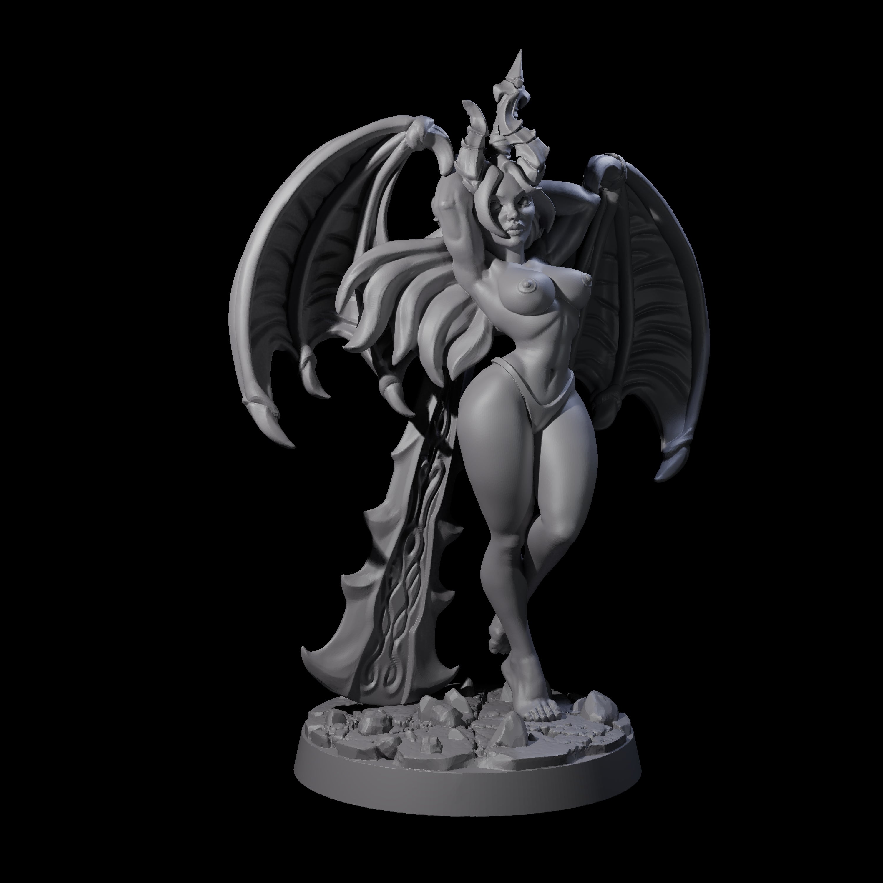 Deadly Succubus Miniature for Dungeons and Dragons, Pathfinder or other TTRPGs