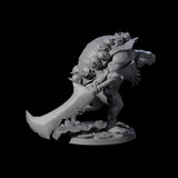 Death Barbarian Tortle Miniature for Dungeons and Dragons, Pathfinder or other TTRPGs