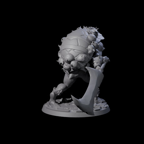 Death Barbarian Tortle Miniature for Dungeons and Dragons, Pathfinder or other TTRPGs