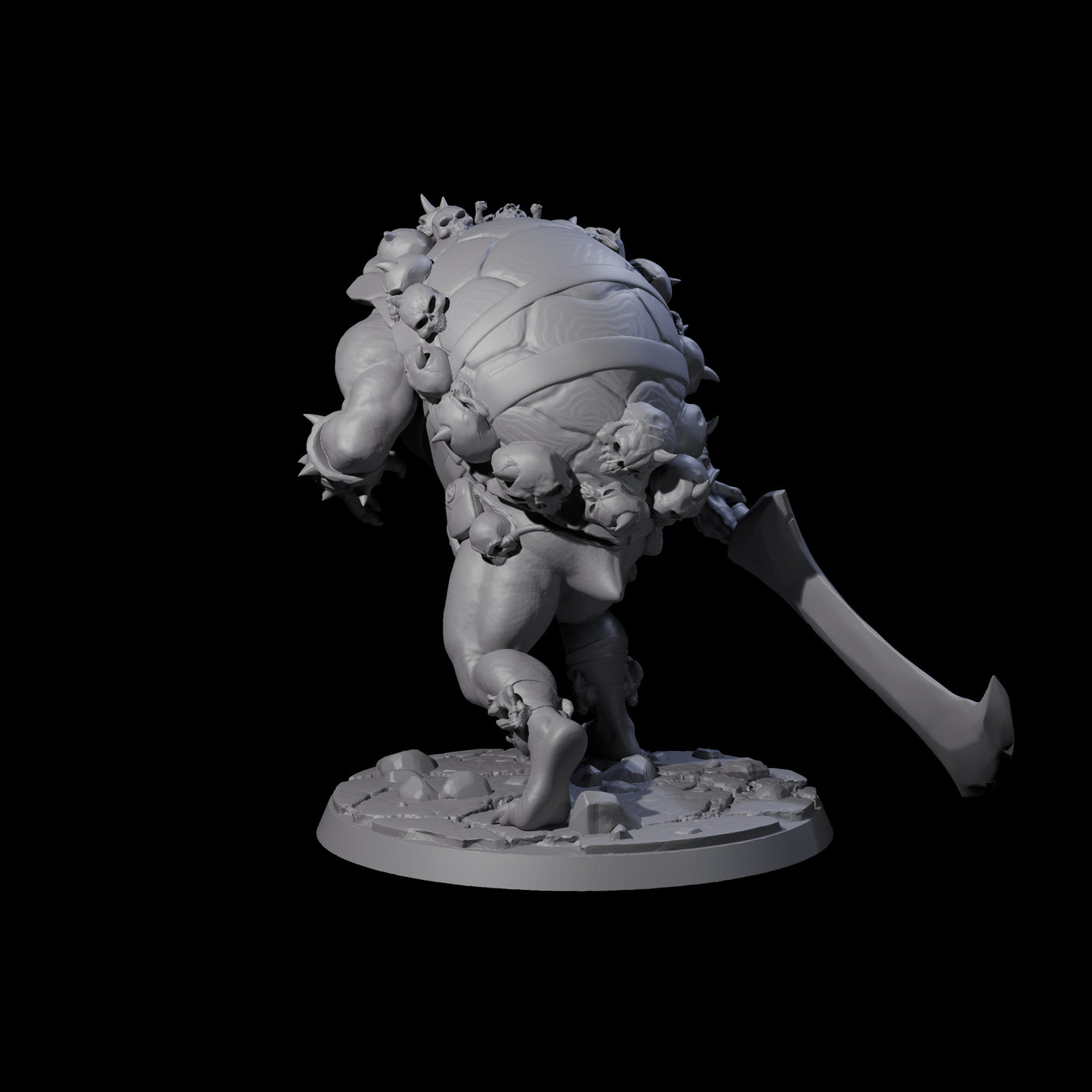 Death Barbarian Tortle Miniature for Dungeons and Dragons, Pathfinder or other TTRPGs