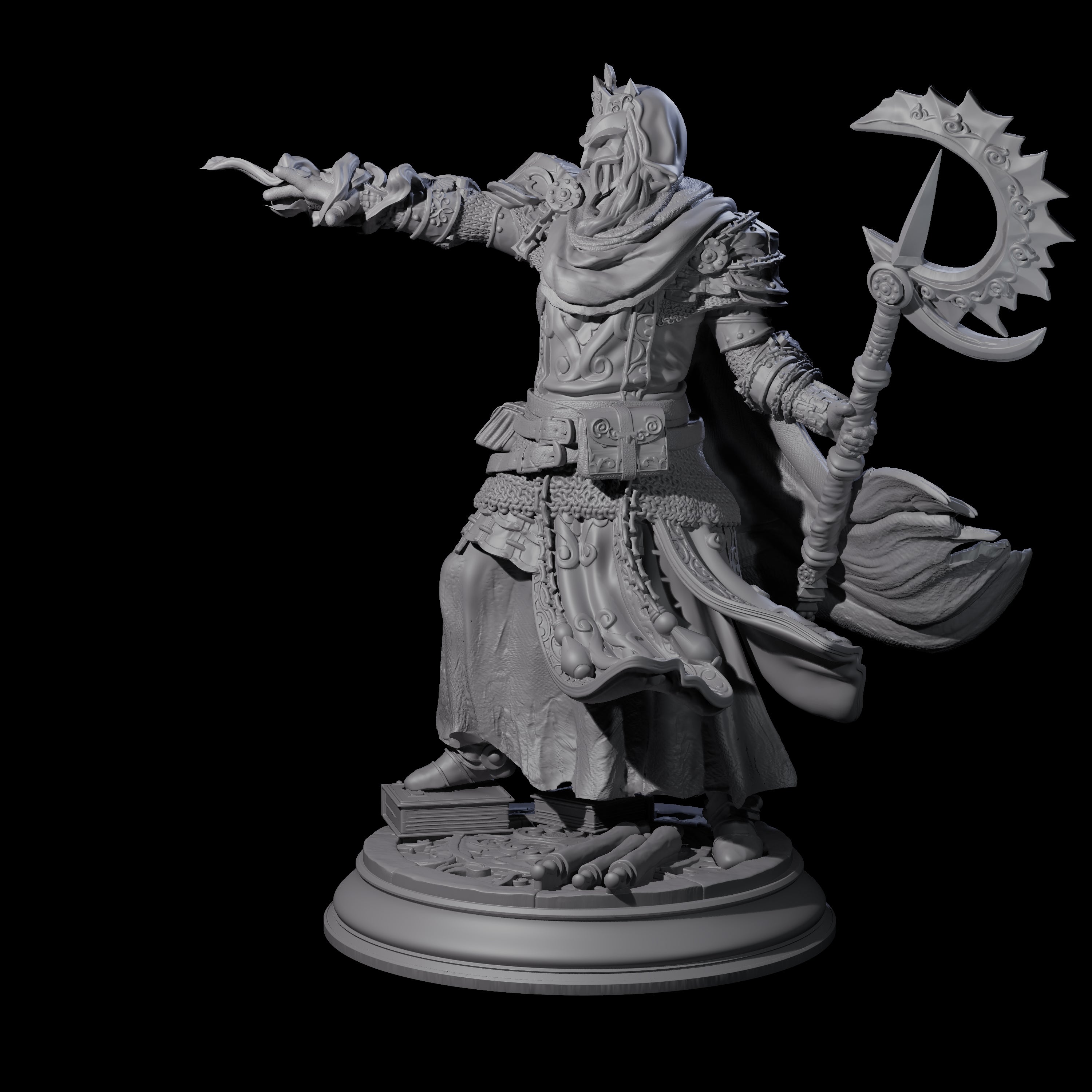 Death Cleric Miniature for Dungeons and Dragons, Pathfinder or other TTRPGs