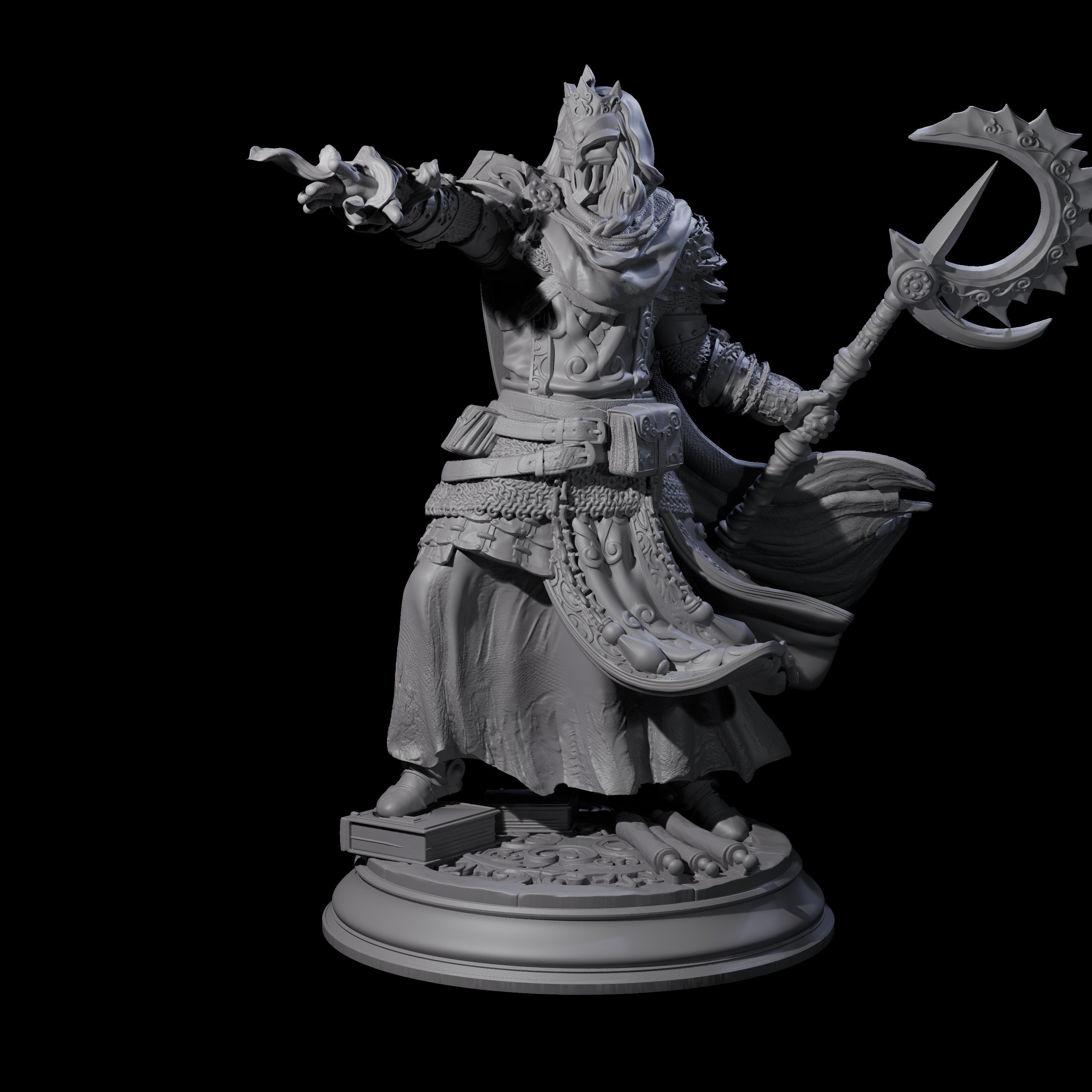 Death Cleric Miniature for Dungeons and Dragons, Pathfinder or other TTRPGs