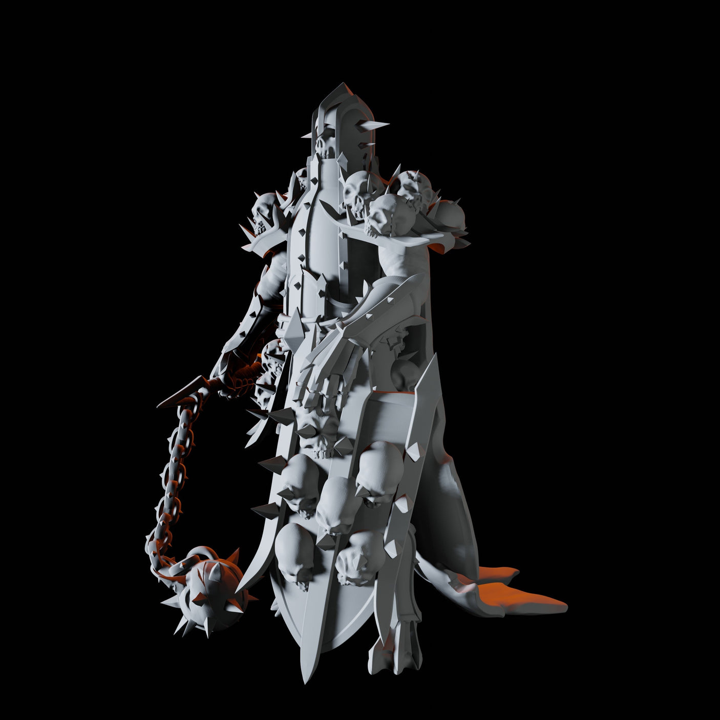 Death Knight Miniature for Dungeons and Dragons, Pathfinder or other TTRPGs