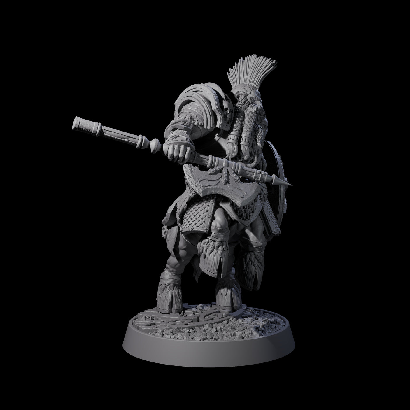 Death Paladin Dwarf Centaur A Miniature for Dungeons and Dragons, Pathfinder or other TTRPGs