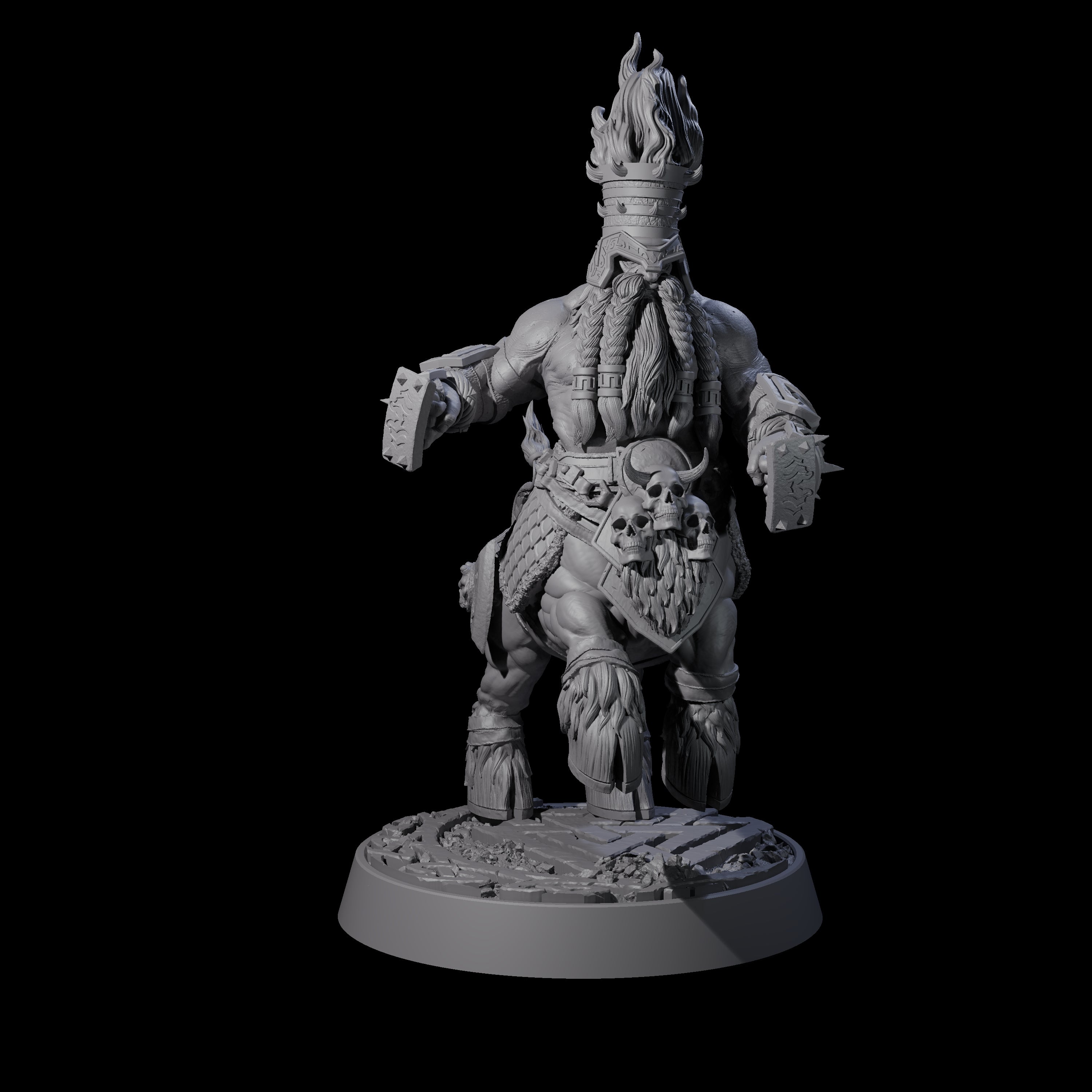 Death Paladin Dwarf Centaur B Miniature for Dungeons and Dragons, Pathfinder or other TTRPGs