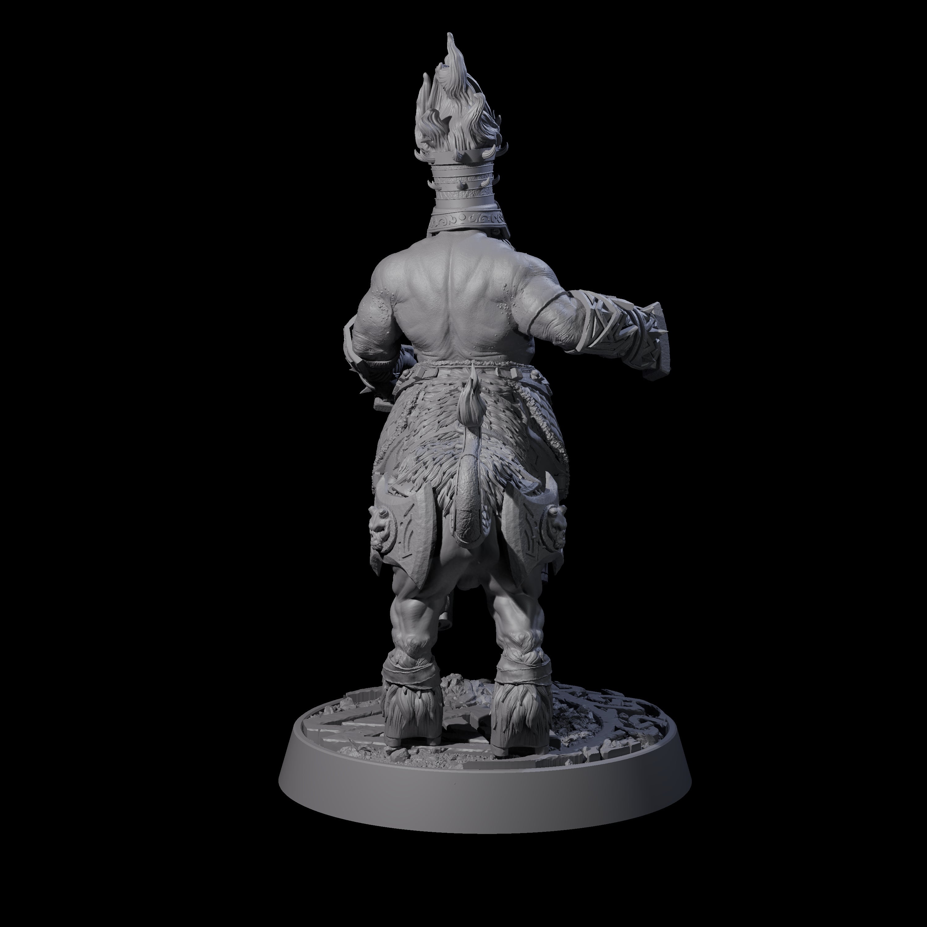 Death Paladin Dwarf Centaur B Miniature for Dungeons and Dragons, Pathfinder or other TTRPGs
