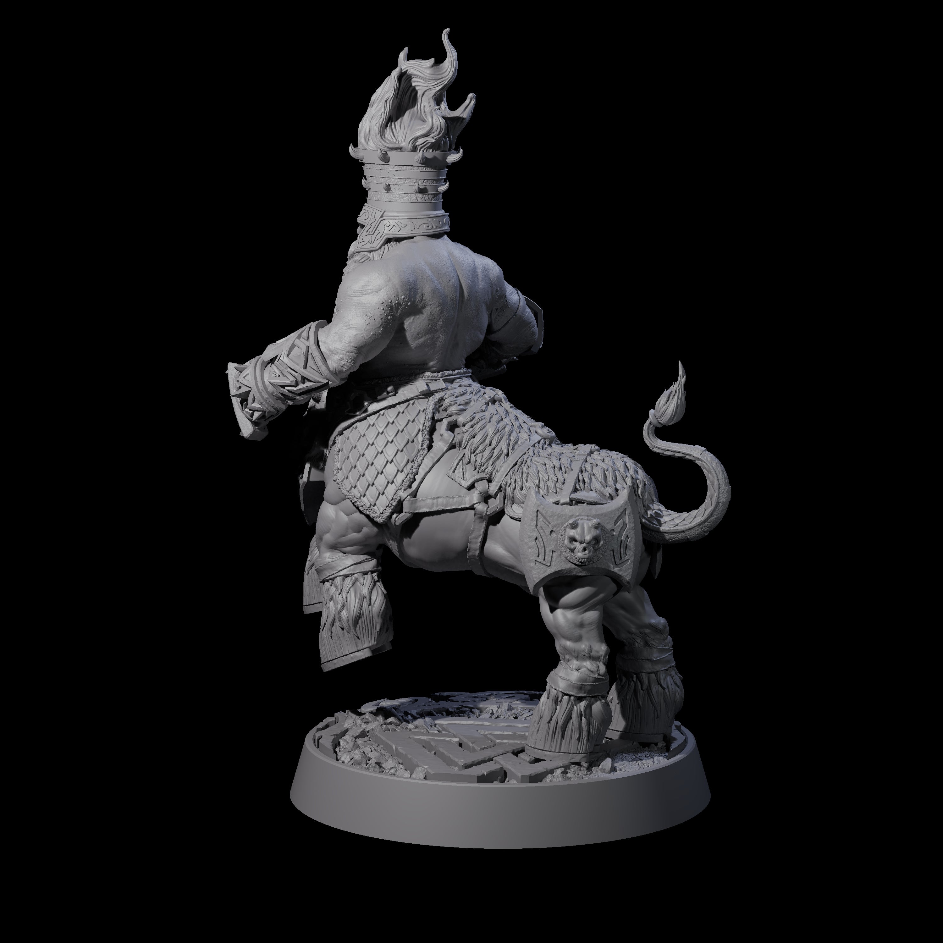 Death Paladin Dwarf Centaur B Miniature for Dungeons and Dragons, Pathfinder or other TTRPGs