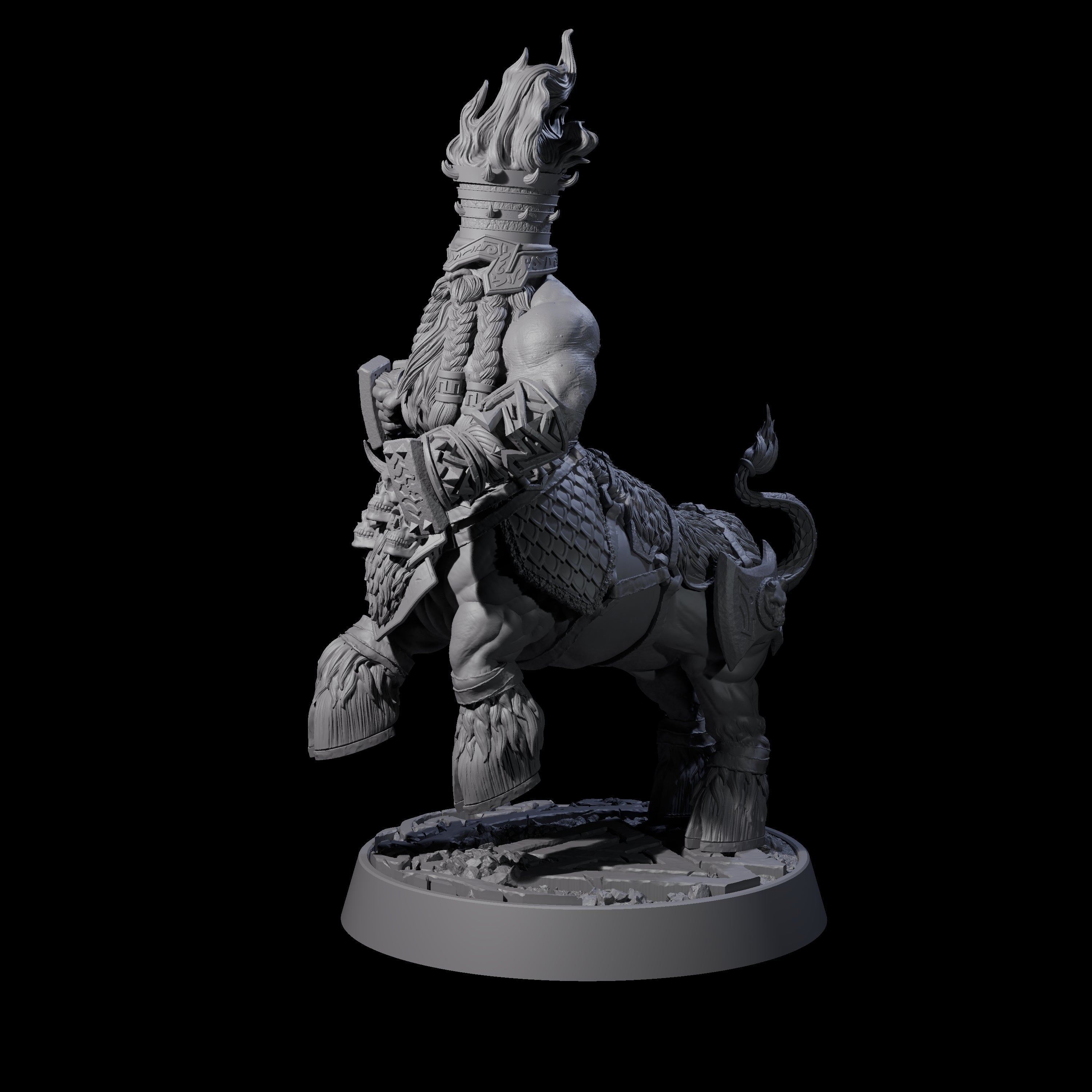 Death Paladin Dwarf Centaur B Miniature for Dungeons and Dragons, Pathfinder or other TTRPGs