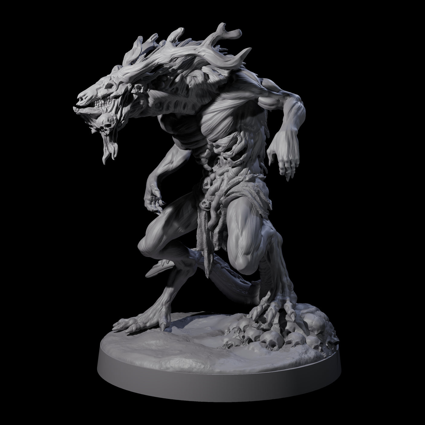 Death Wendigo A Miniature for Dungeons and Dragons, Pathfinder or other TTRPGs