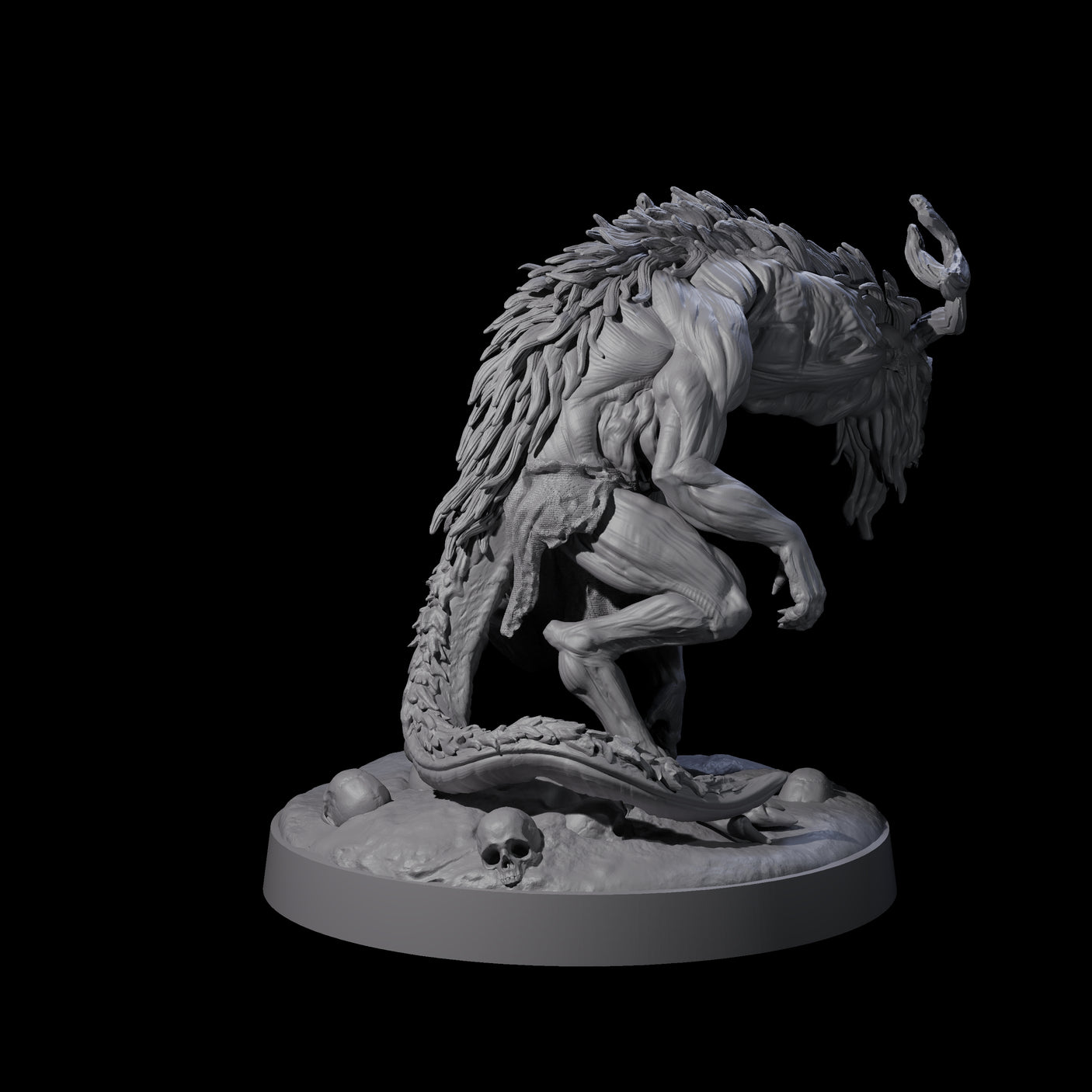 Death Wendigo B Miniature for Dungeons and Dragons, Pathfinder or other TTRPGs