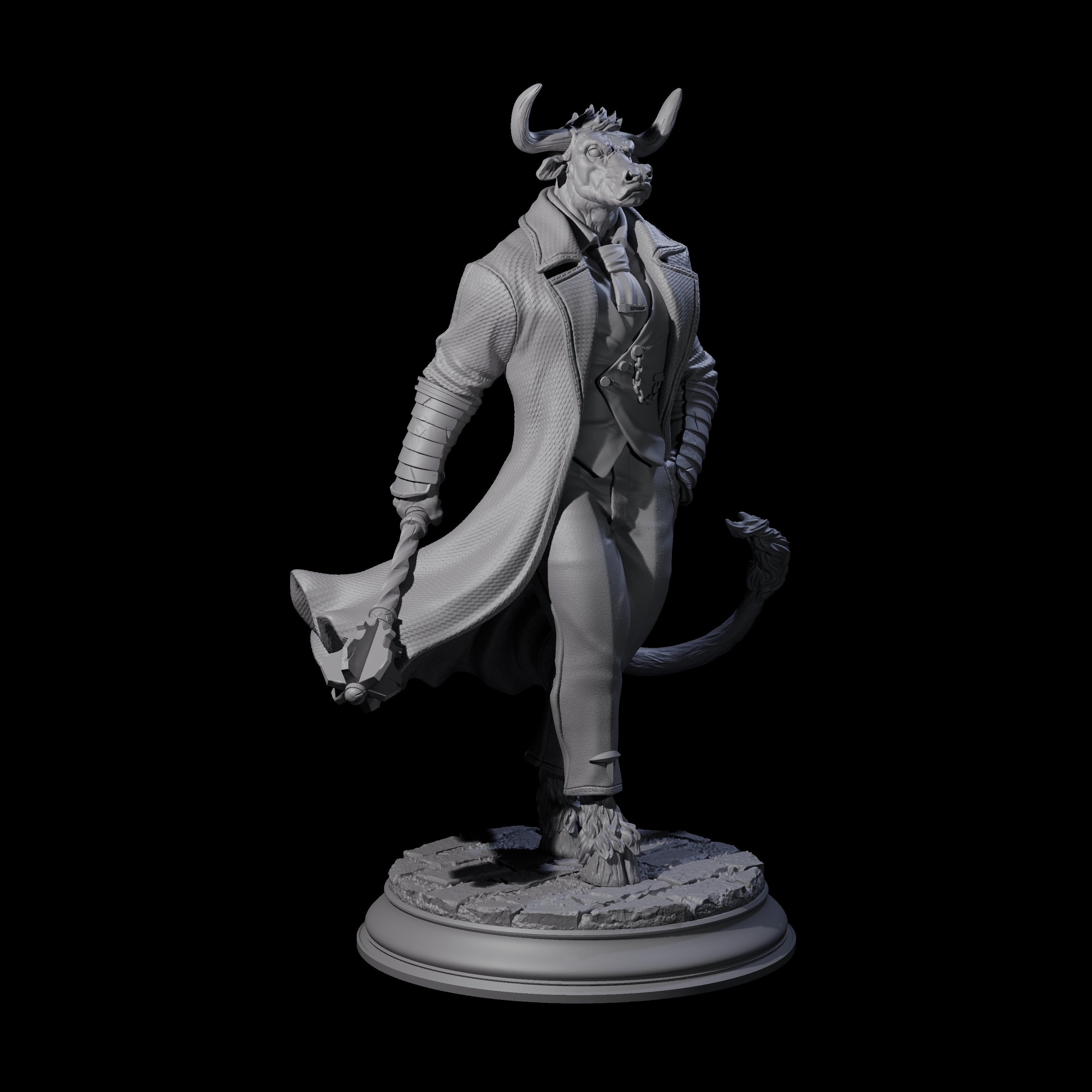 Debonair Minotaur Gentleman Miniature for Dungeons and Dragons, Pathfinder or other TTRPGs