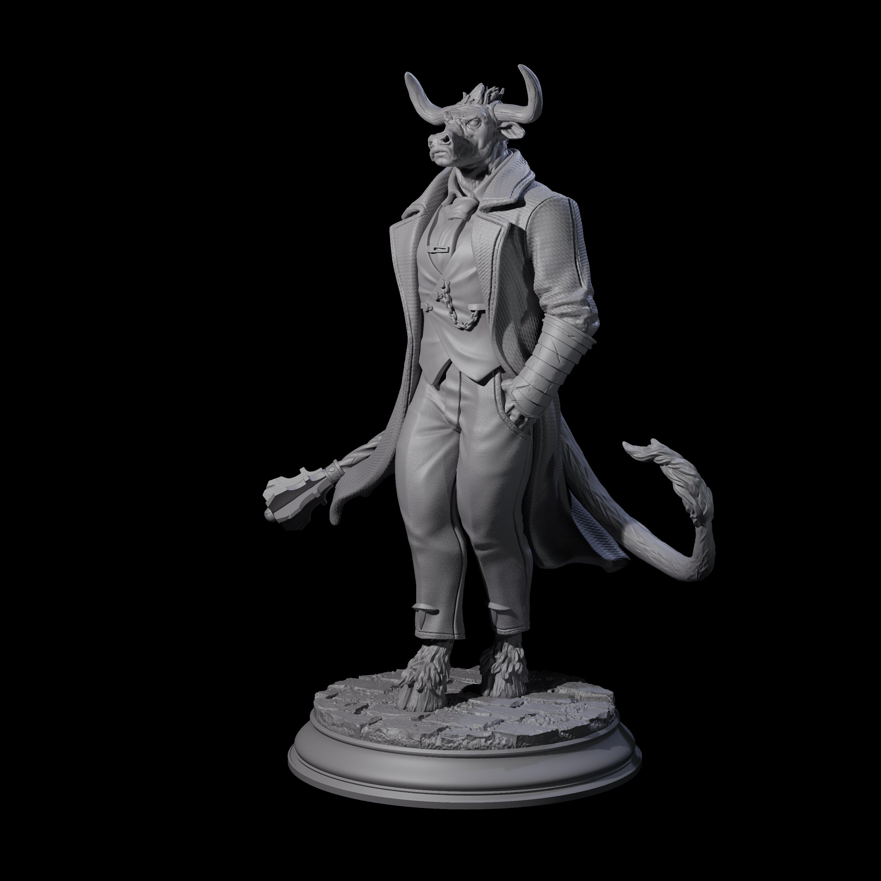 Debonair Minotaur Gentleman Miniature for Dungeons and Dragons, Pathfinder or other TTRPGs