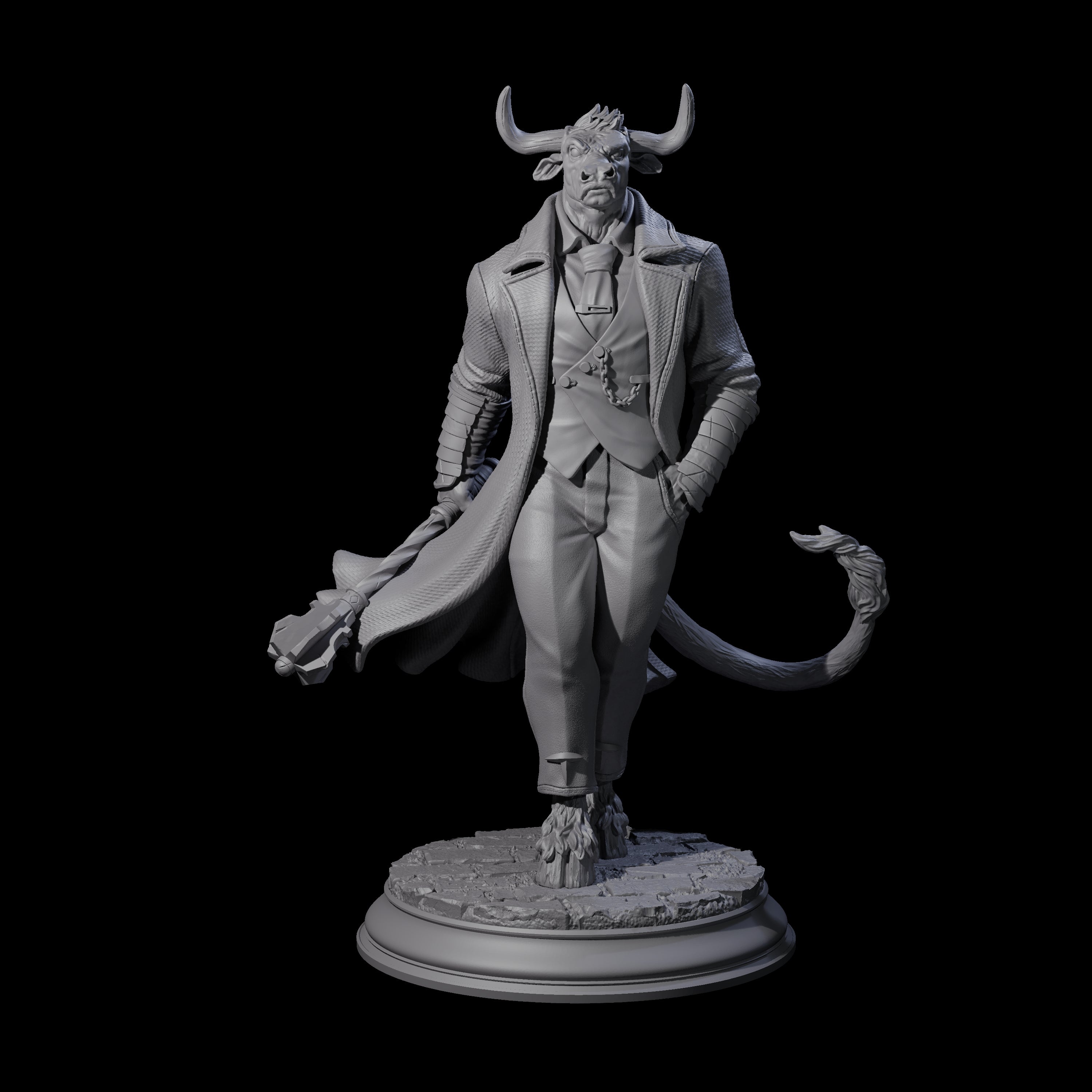 Debonair Minotaur Gentleman Miniature for Dungeons and Dragons, Pathfinder or other TTRPGs