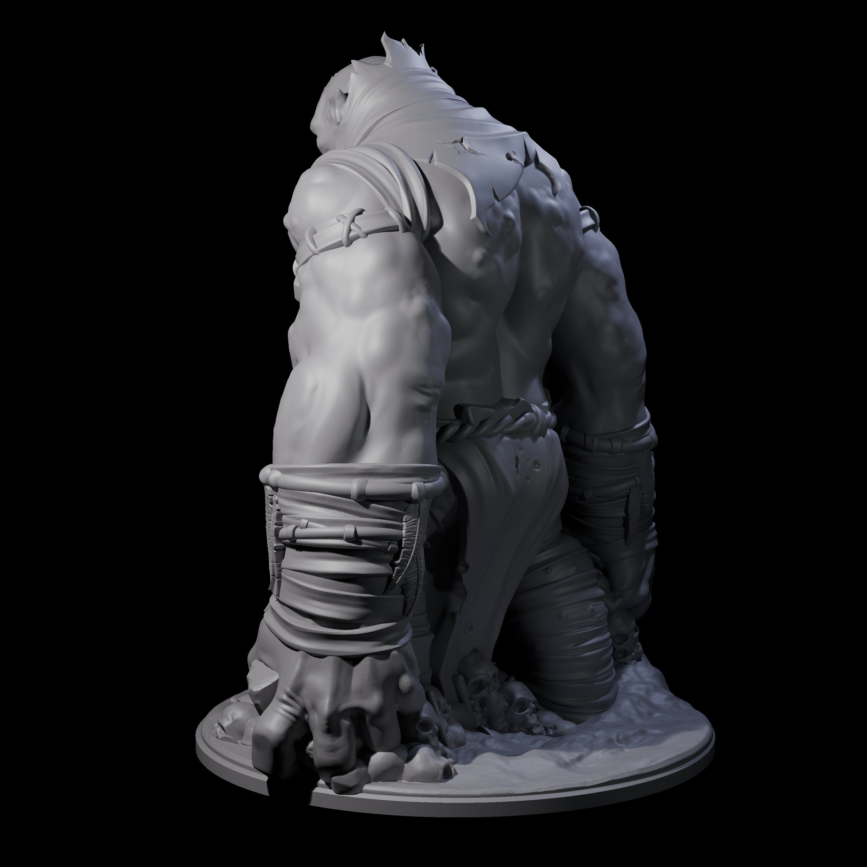 Decaying Troll Berserker Miniature for Dungeons and Dragons, Pathfinder or other TTRPGs