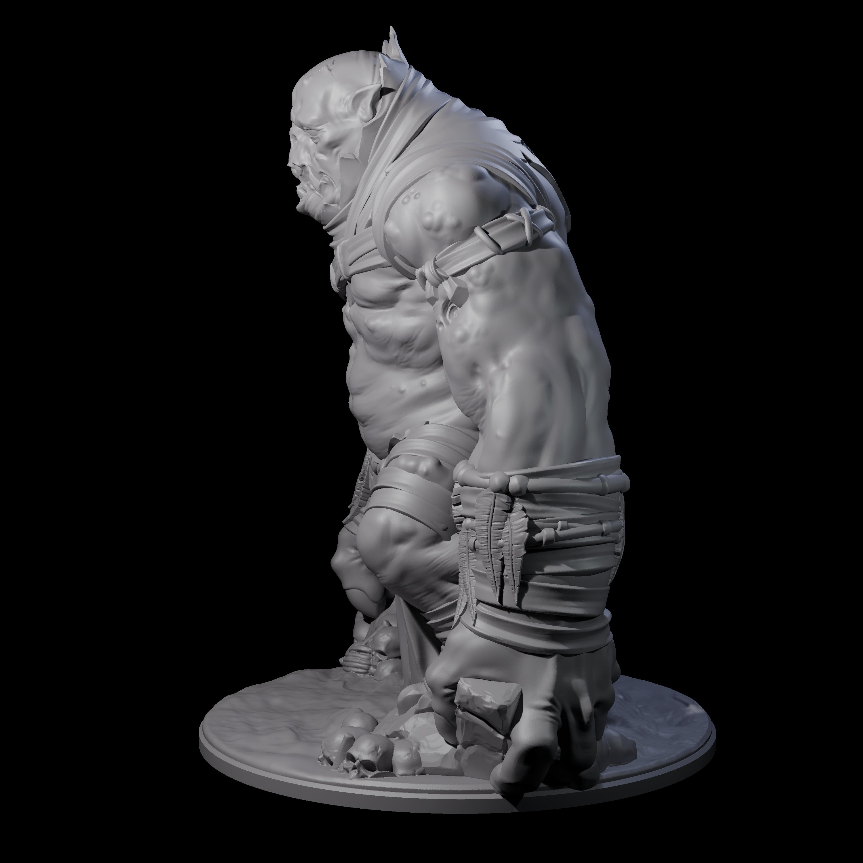 Decaying Troll Berserker Miniature for Dungeons and Dragons, Pathfinder or other TTRPGs