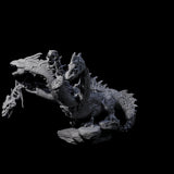 Decaying Undead Hydra Miniature for Dungeons and Dragons, Pathfinder or other TTRPGs
