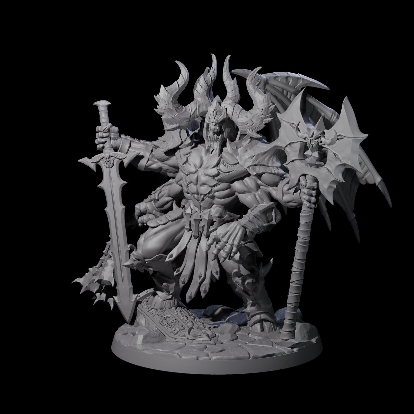 Decked Out Moloch Miniature for Dungeons and Dragons, Pathfinder or other TTRPGs