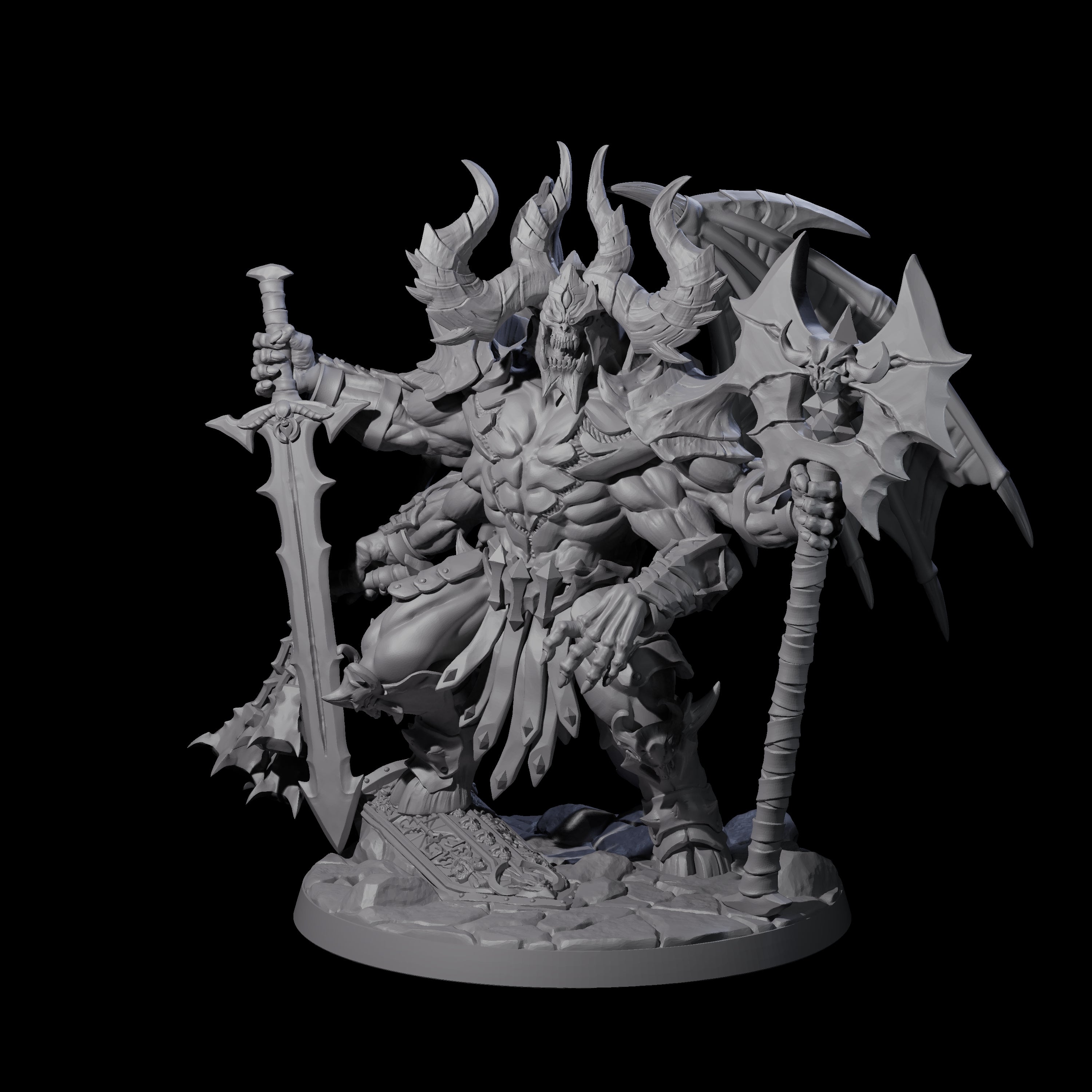 Decked Out Moloch Miniature for Dungeons and Dragons, Pathfinder or other TTRPGs